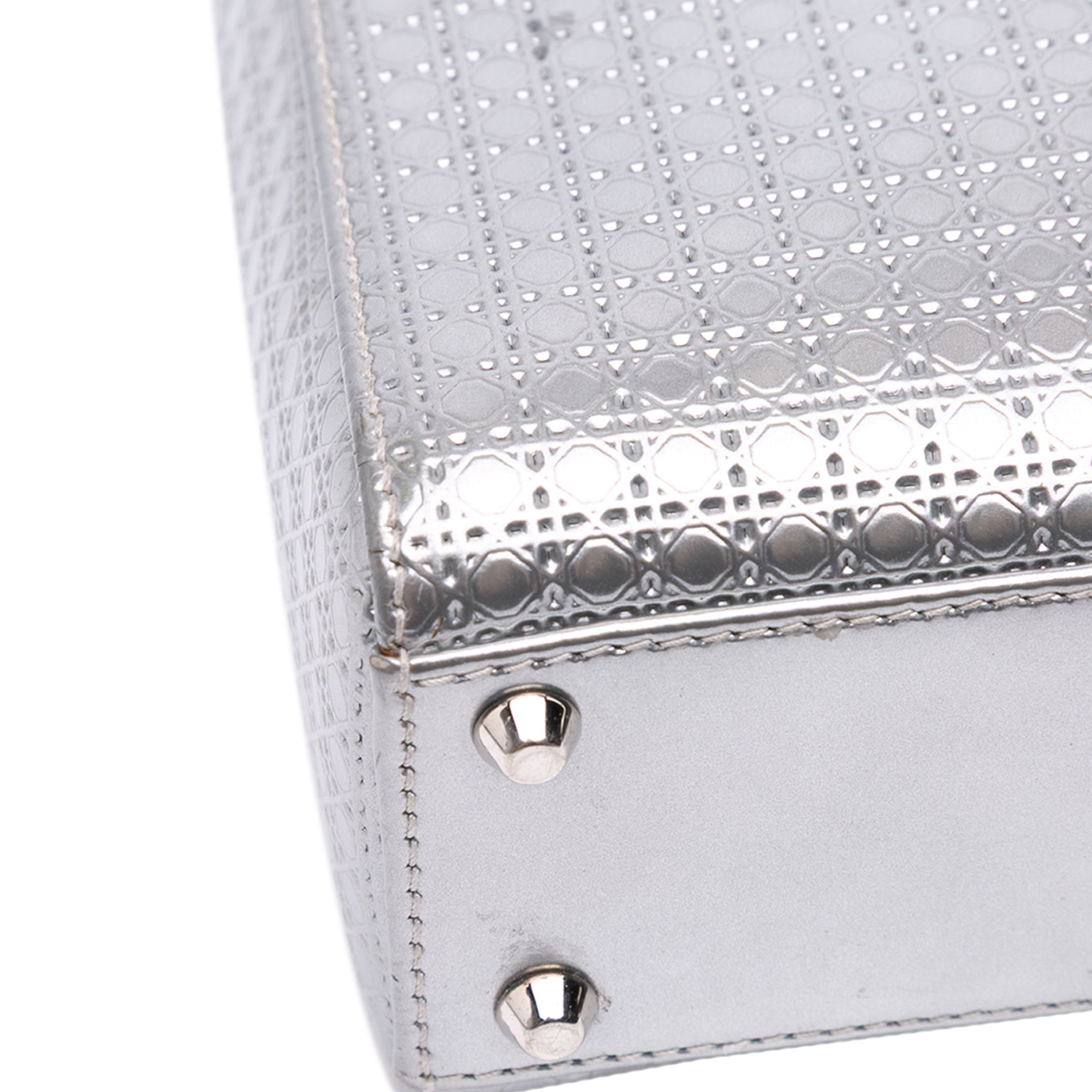Dior Mini Metallic Patent Microcannage Lady Dior - image 7
