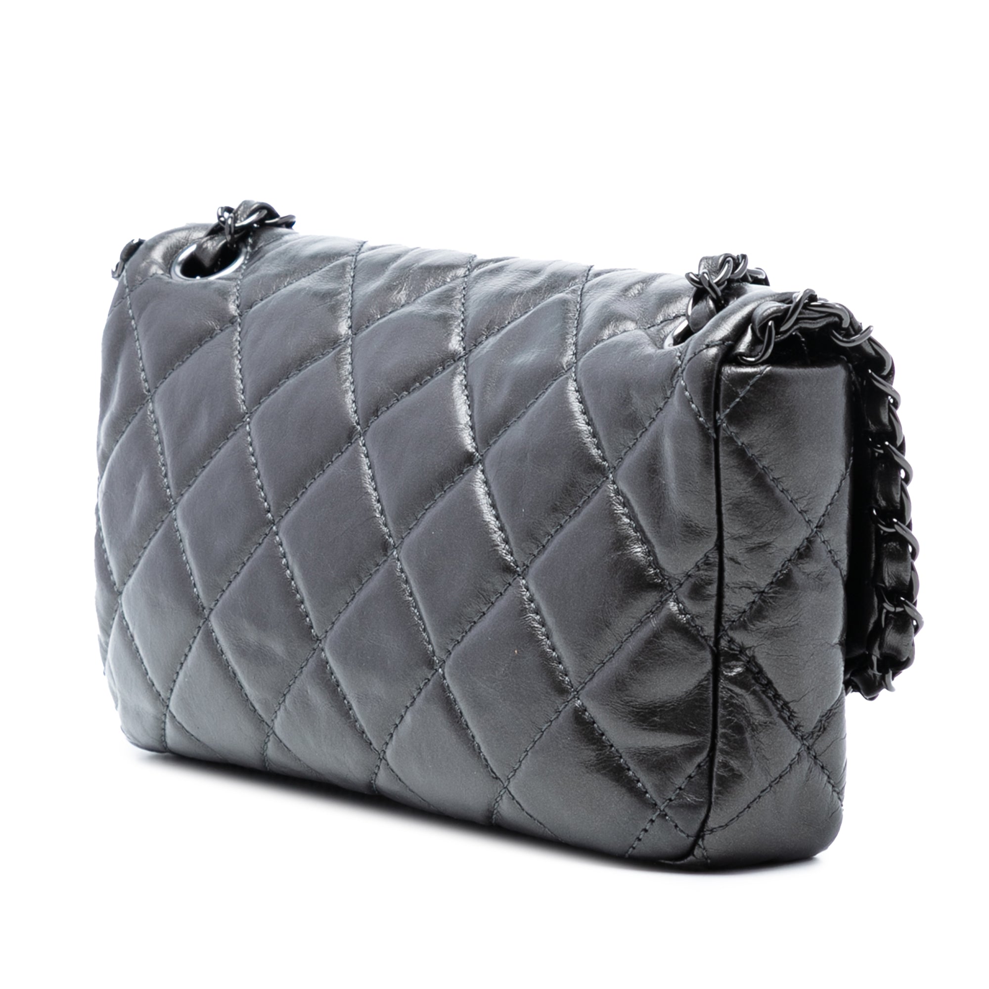 Chanel Small Quilted Metallic Aged Calfskin Chain Me Flap - image 2