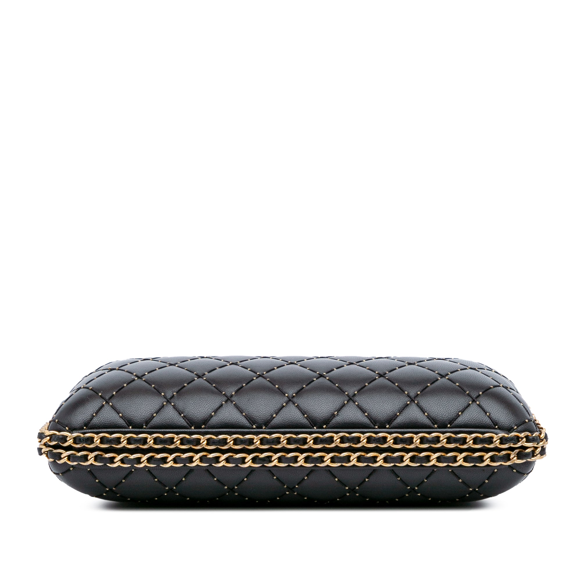 Chanel Quilted Lambskin Studded Chain Around Clutch with Chain - image 3