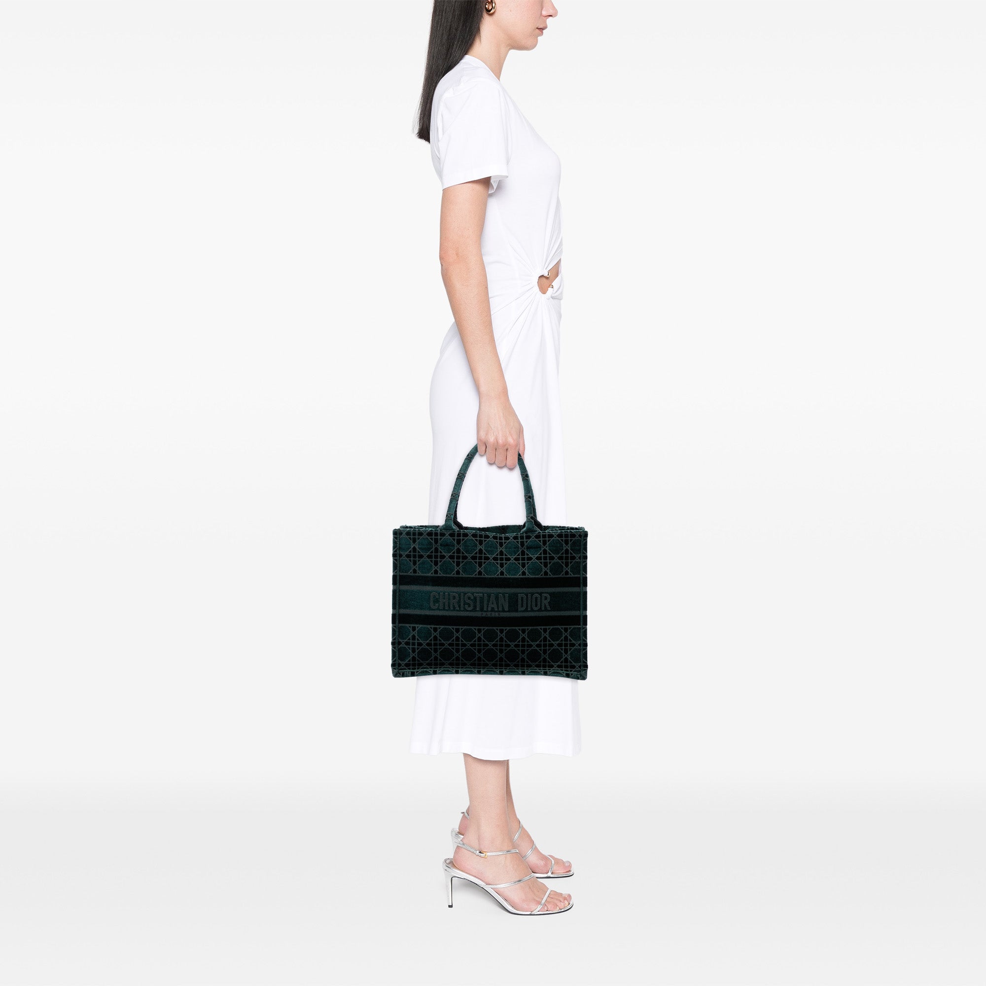 Dior Medium Embroidered Velvet Cannage Book Tote - image 7