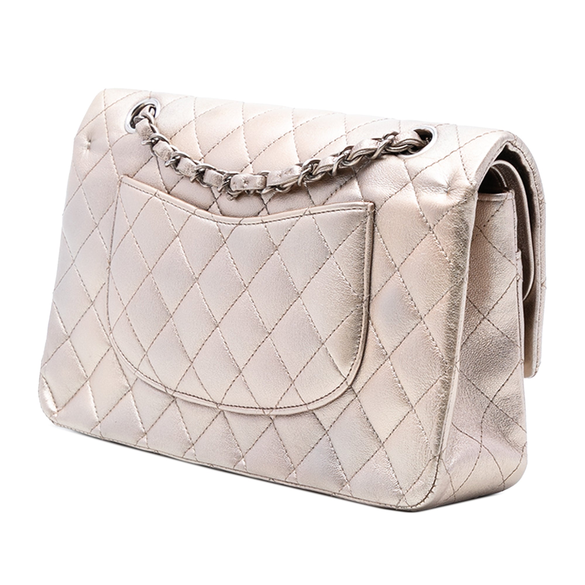 Chanel Medium Classic Metallic Lambskin Double Flap - image 2