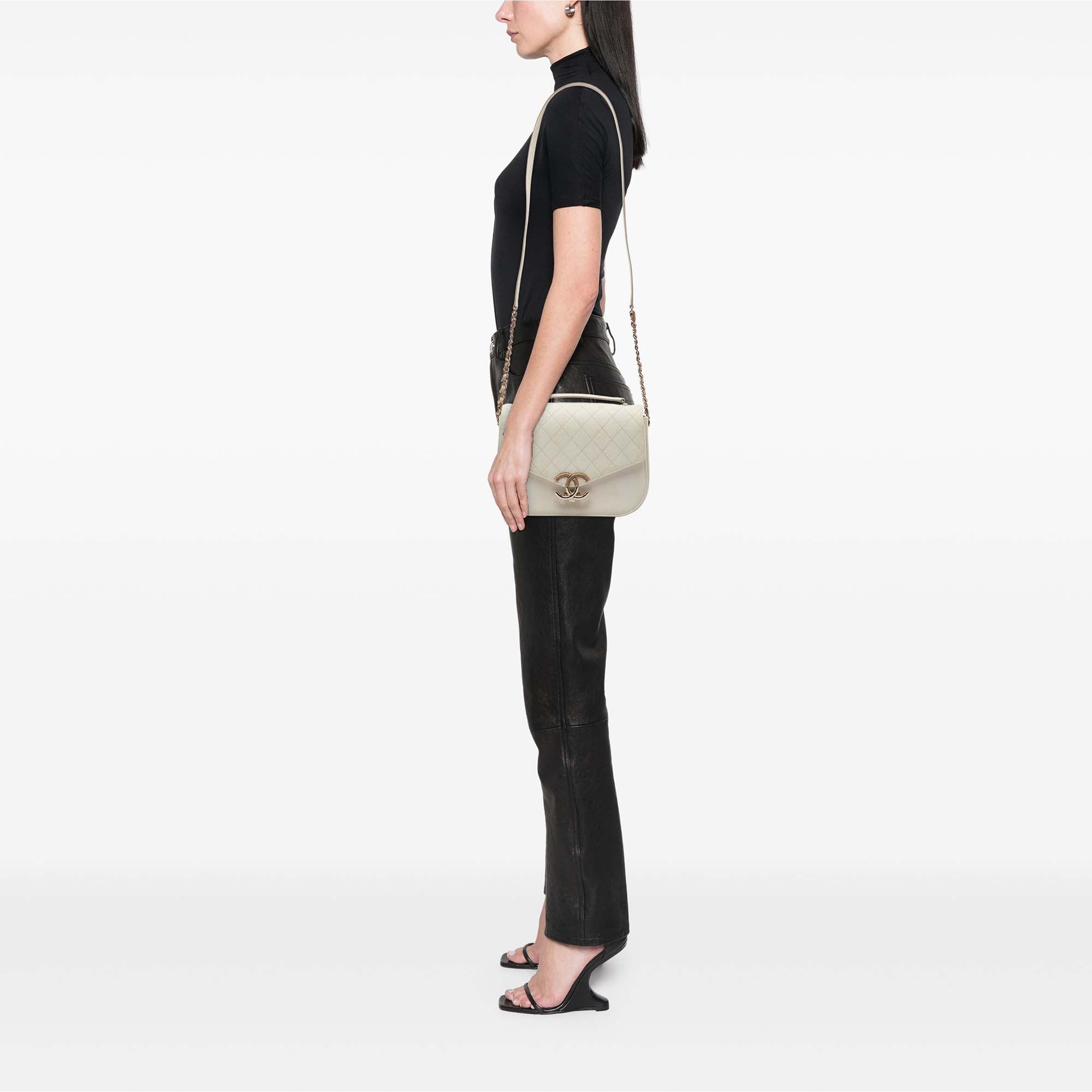 Chanel Paris Cuba Medium Quilted Caviar Thread Around Flap - image 5