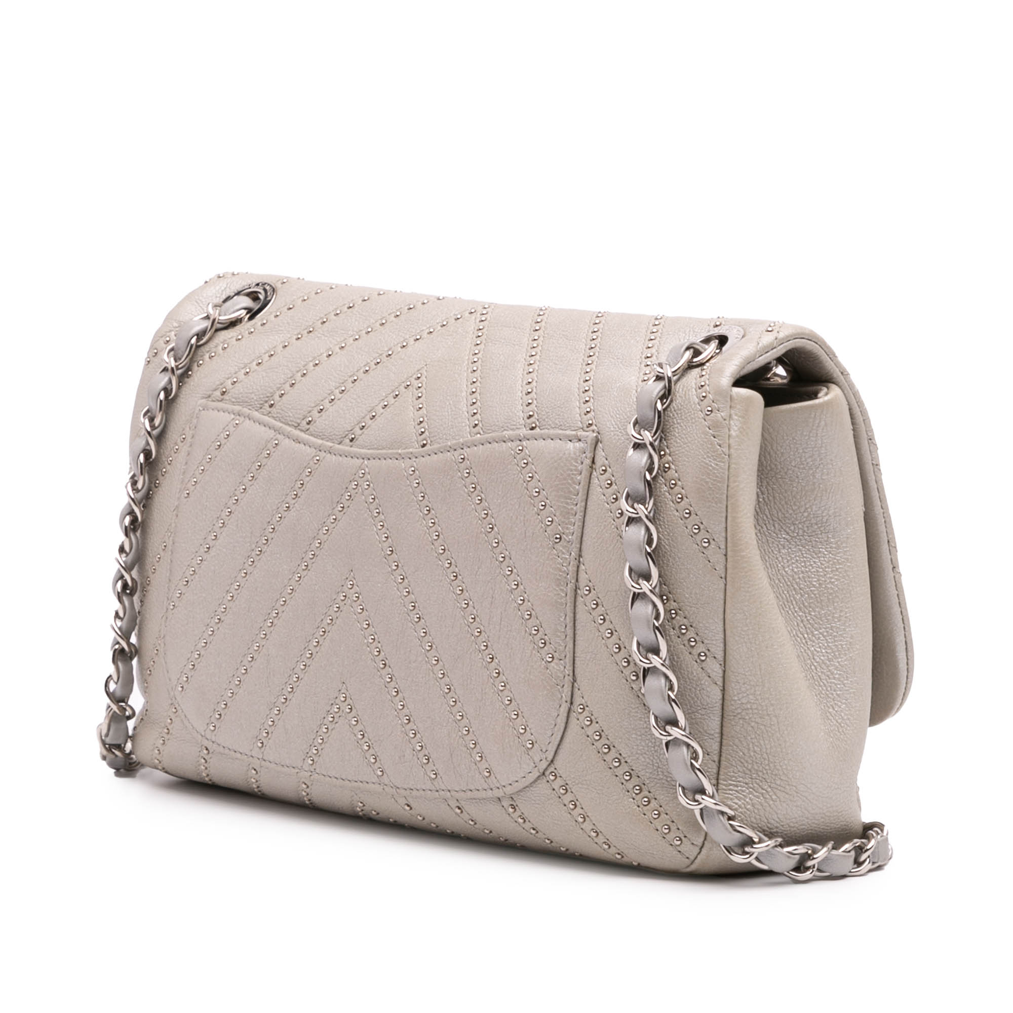 Chanel Medium Chevron Calfskin Stud Wars Flap - image 2