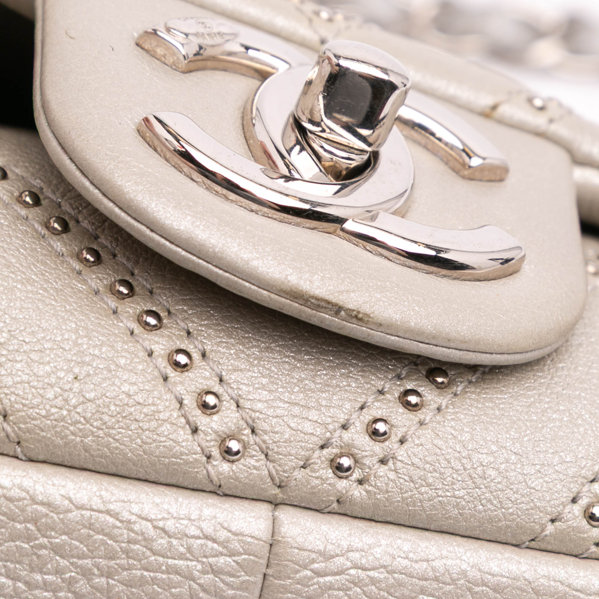 Chanel Medium Chevron Calfskin Stud Wars Flap - image 8