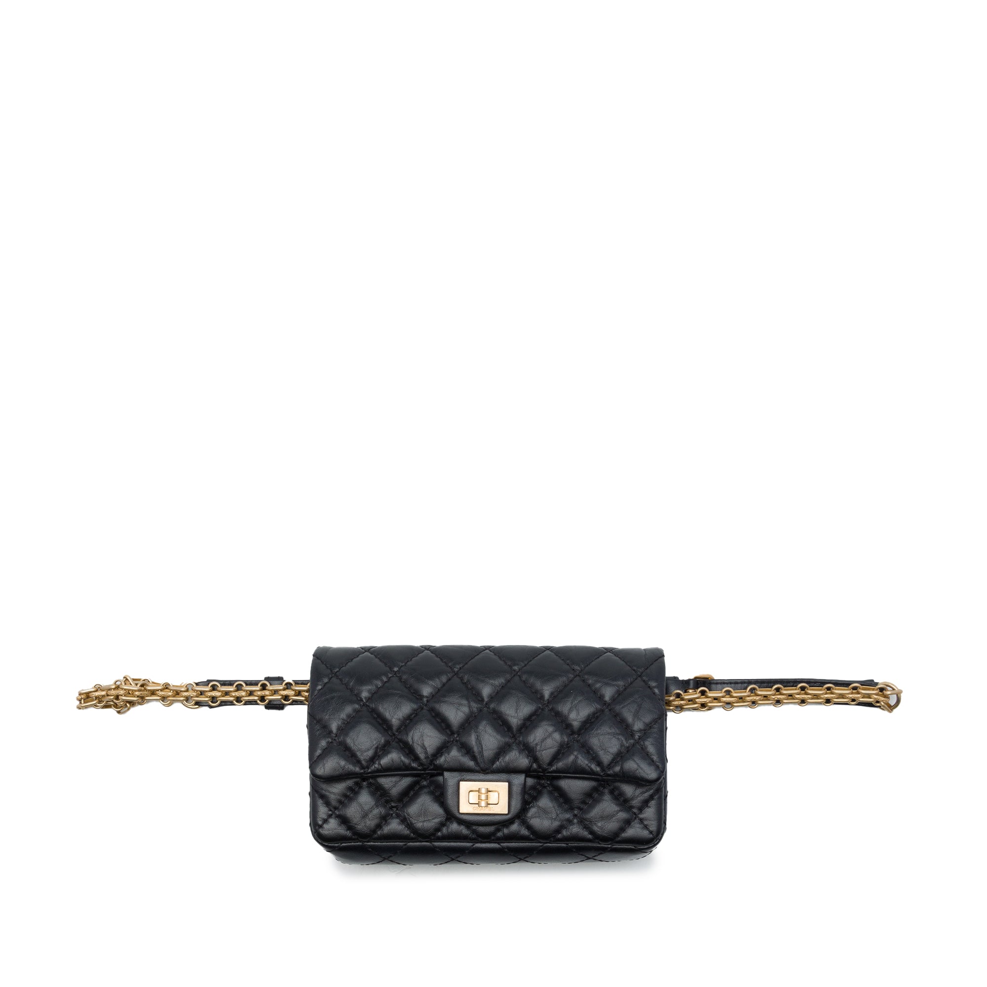 Chanel Quilted Aged Calfskin Reissue 2.55 Flap Belt Bag - image 1