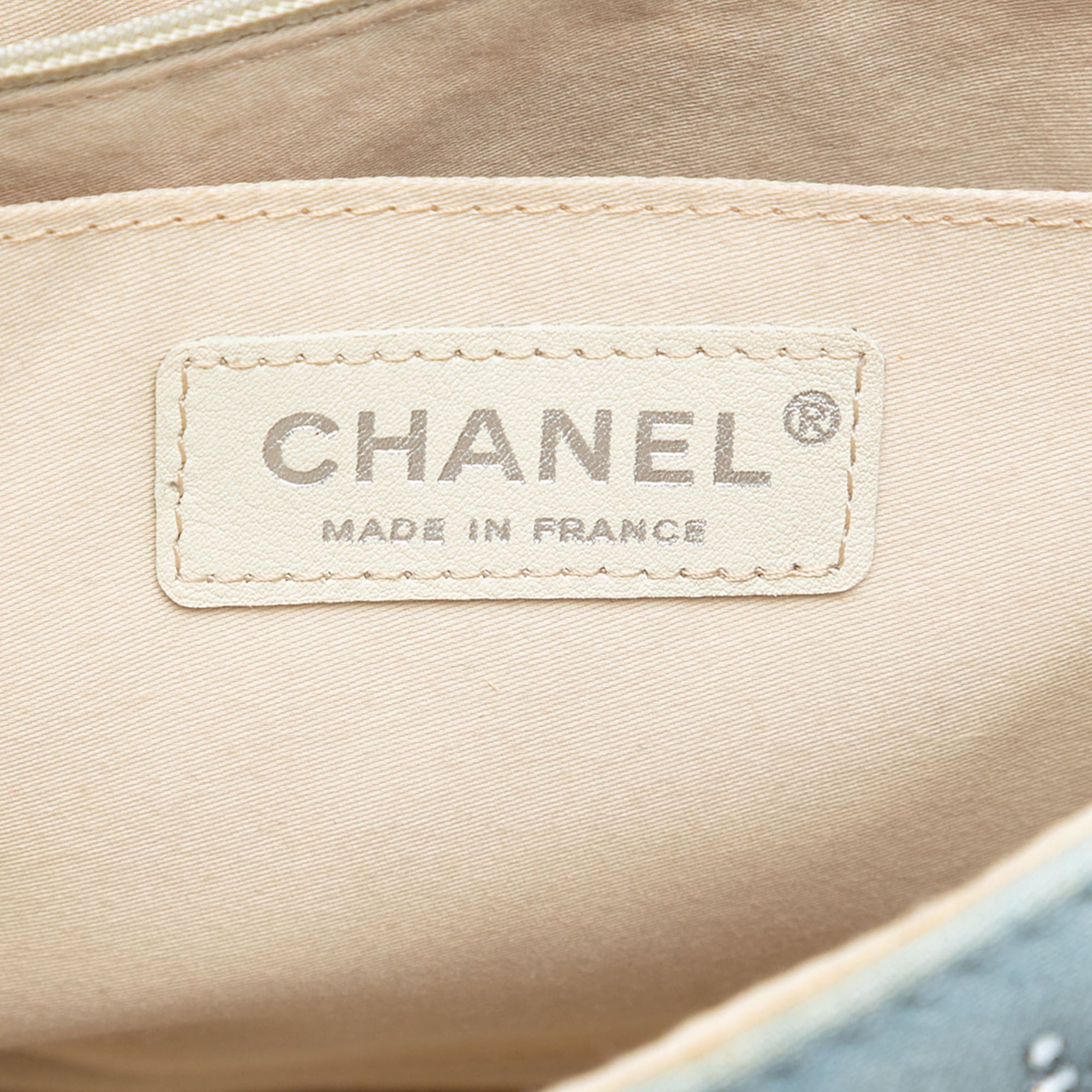 Chanel Jumbo CC Quilted Denim Crystal Embellished Single Flap - image 5