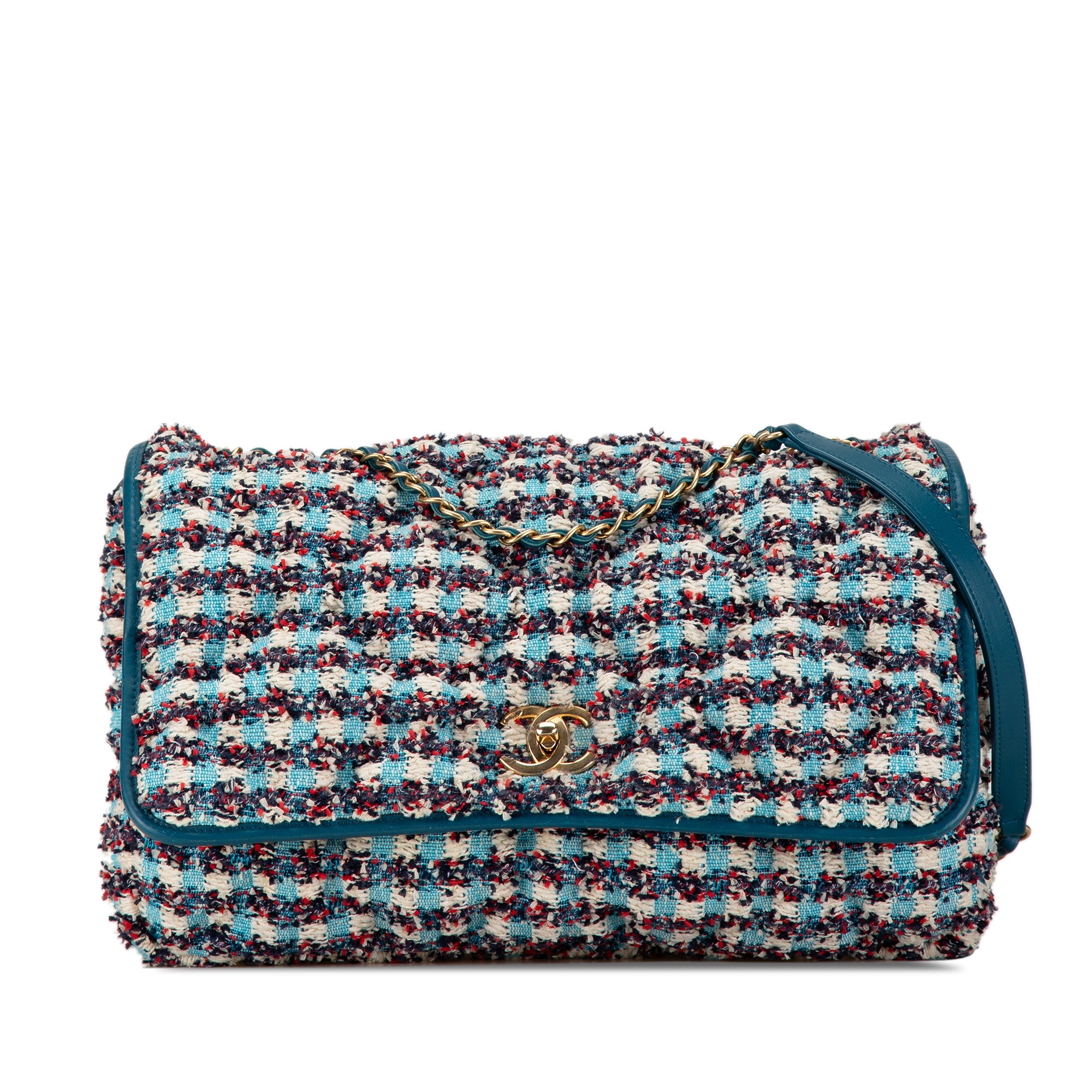 Chanel Maxi Tweed Chesterfield Single Flap - image 1