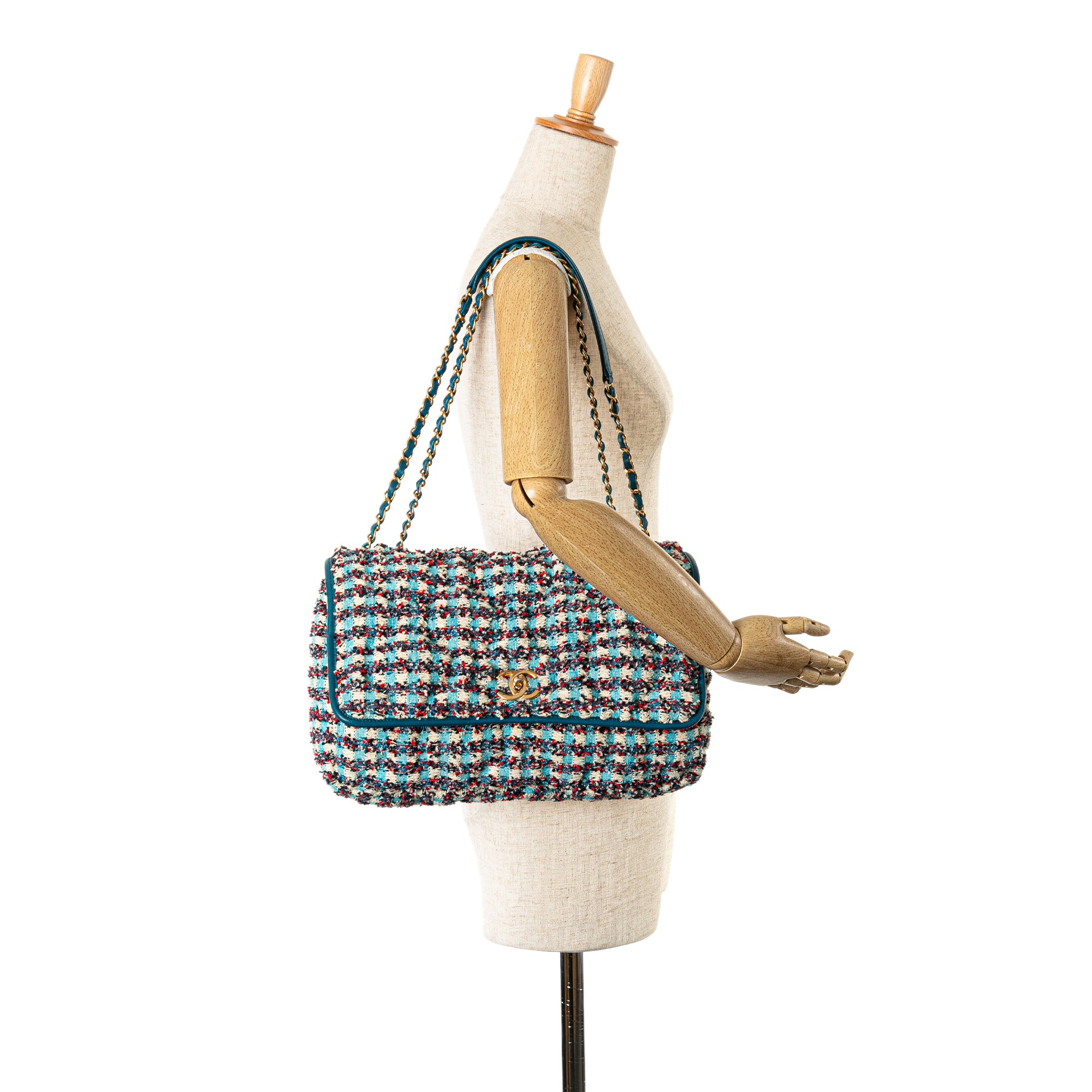 Chanel Maxi Tweed Chesterfield Single Flap - image 13