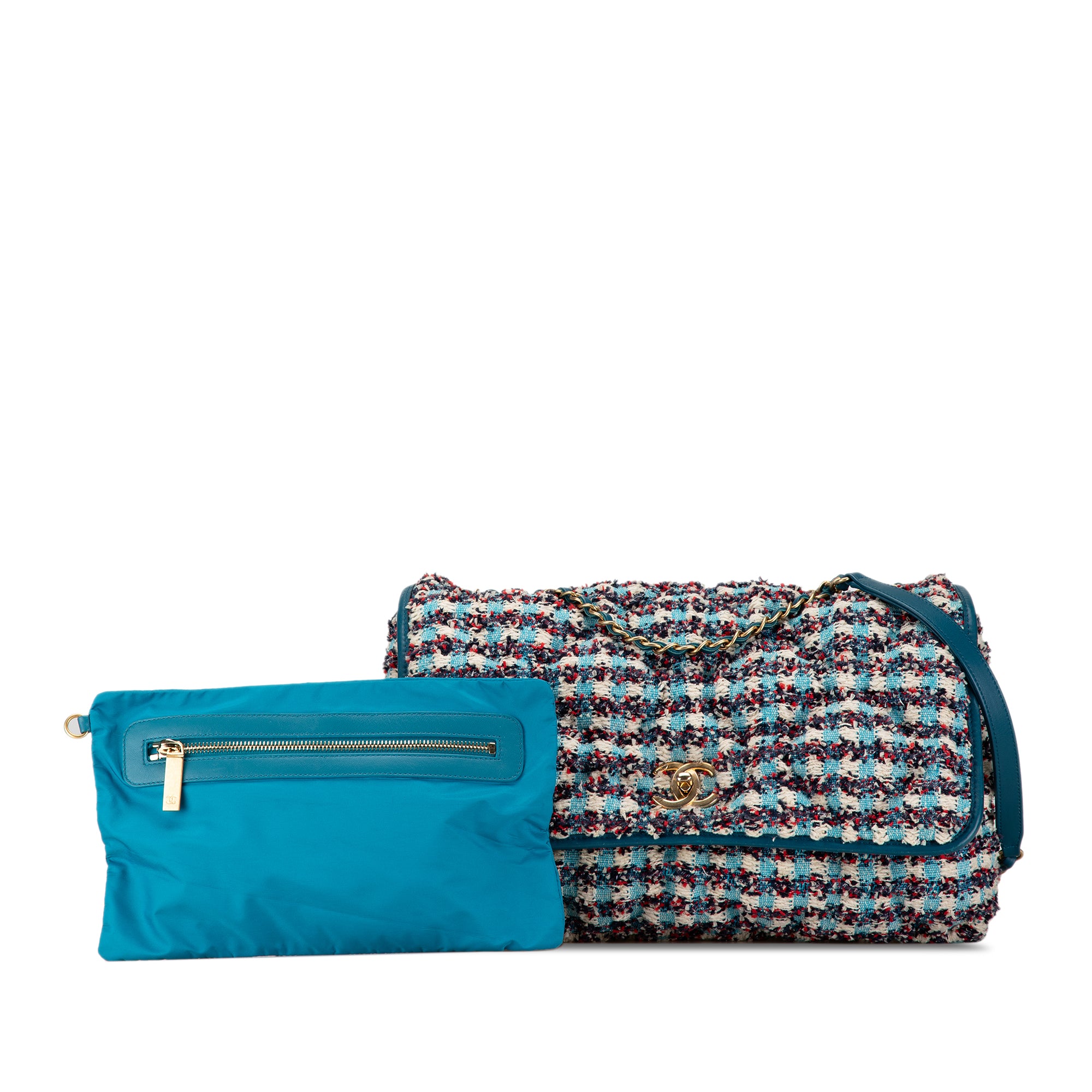 Chanel Maxi Tweed Chesterfield Single Flap - image 14