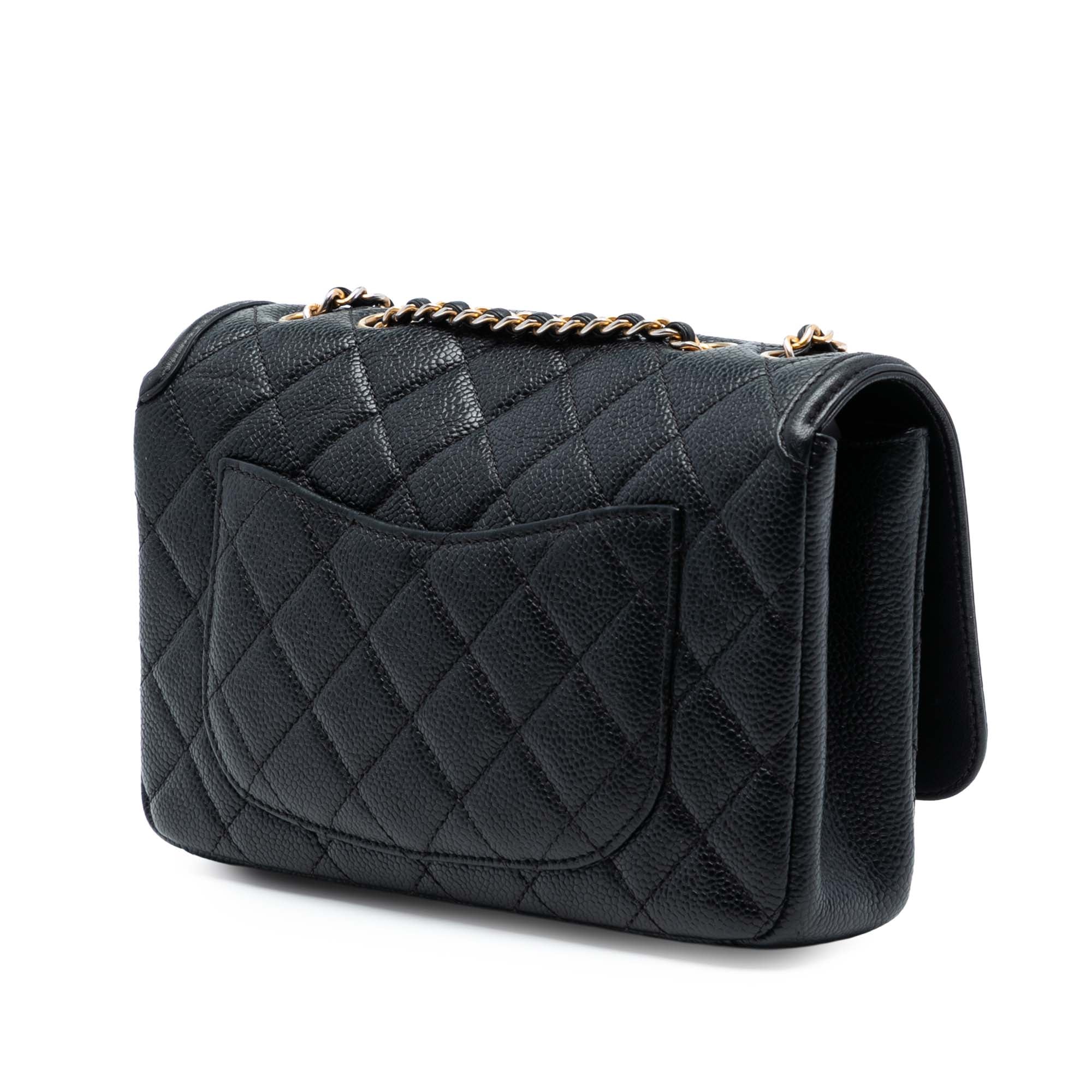 Chanel Small Quilted Caviar CC Filigree Flap - image 2