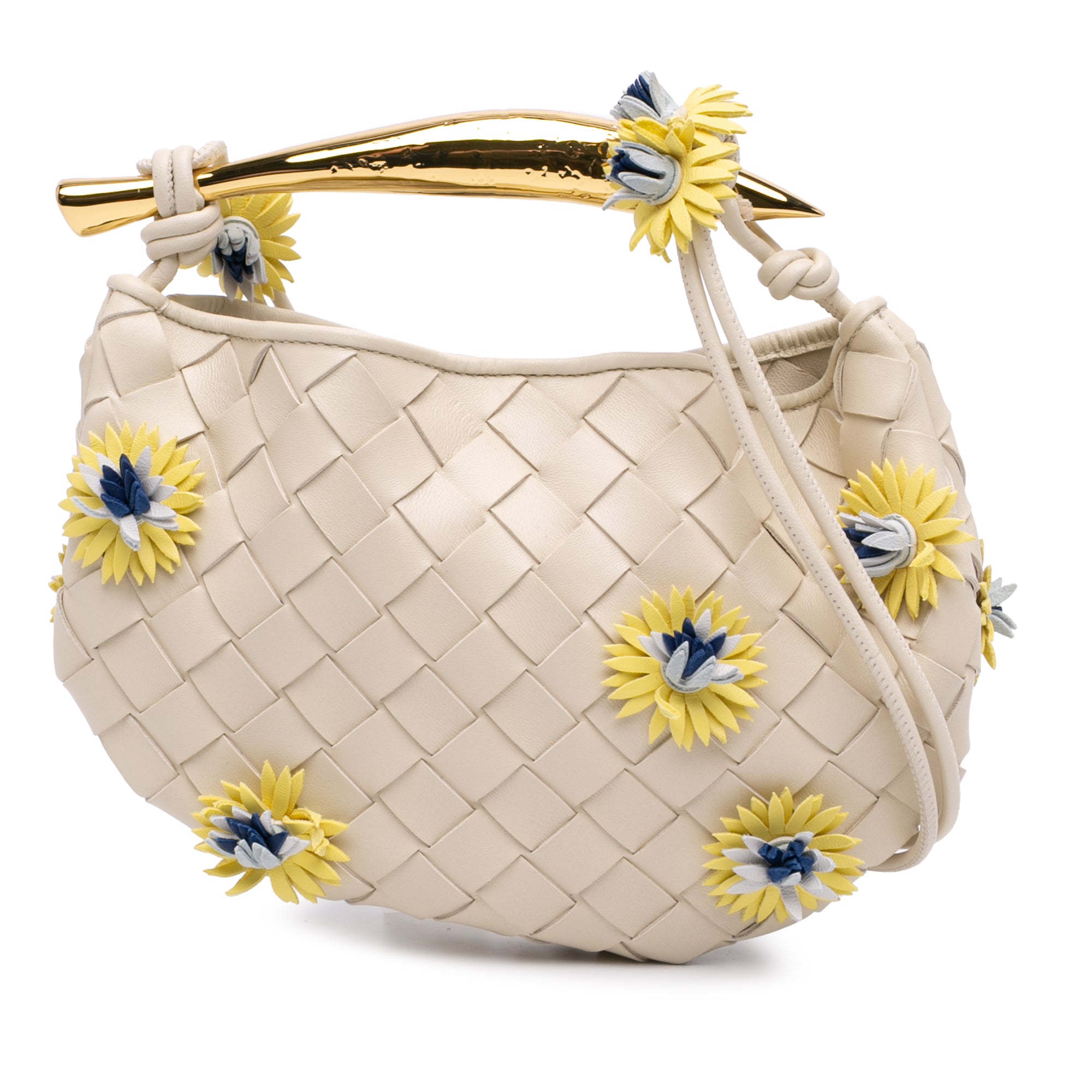 Bottega Veneta Baby Lambskin Intrecciato Floral Sardine - image 1