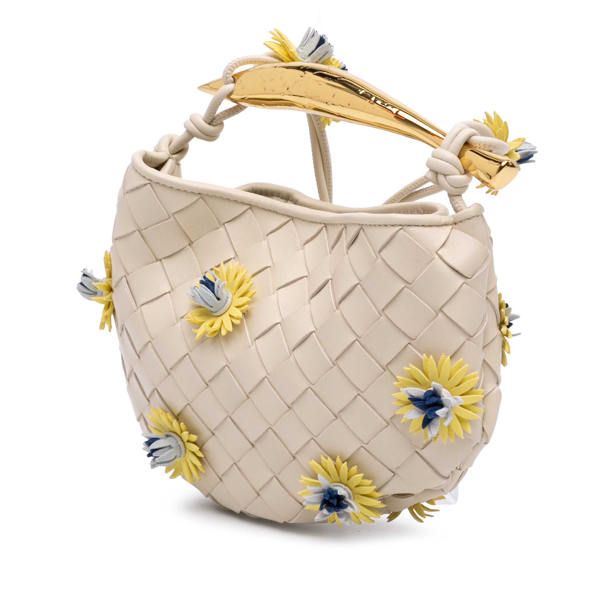Bottega Veneta Baby Lambskin Intrecciato Floral Sardine - image 2
