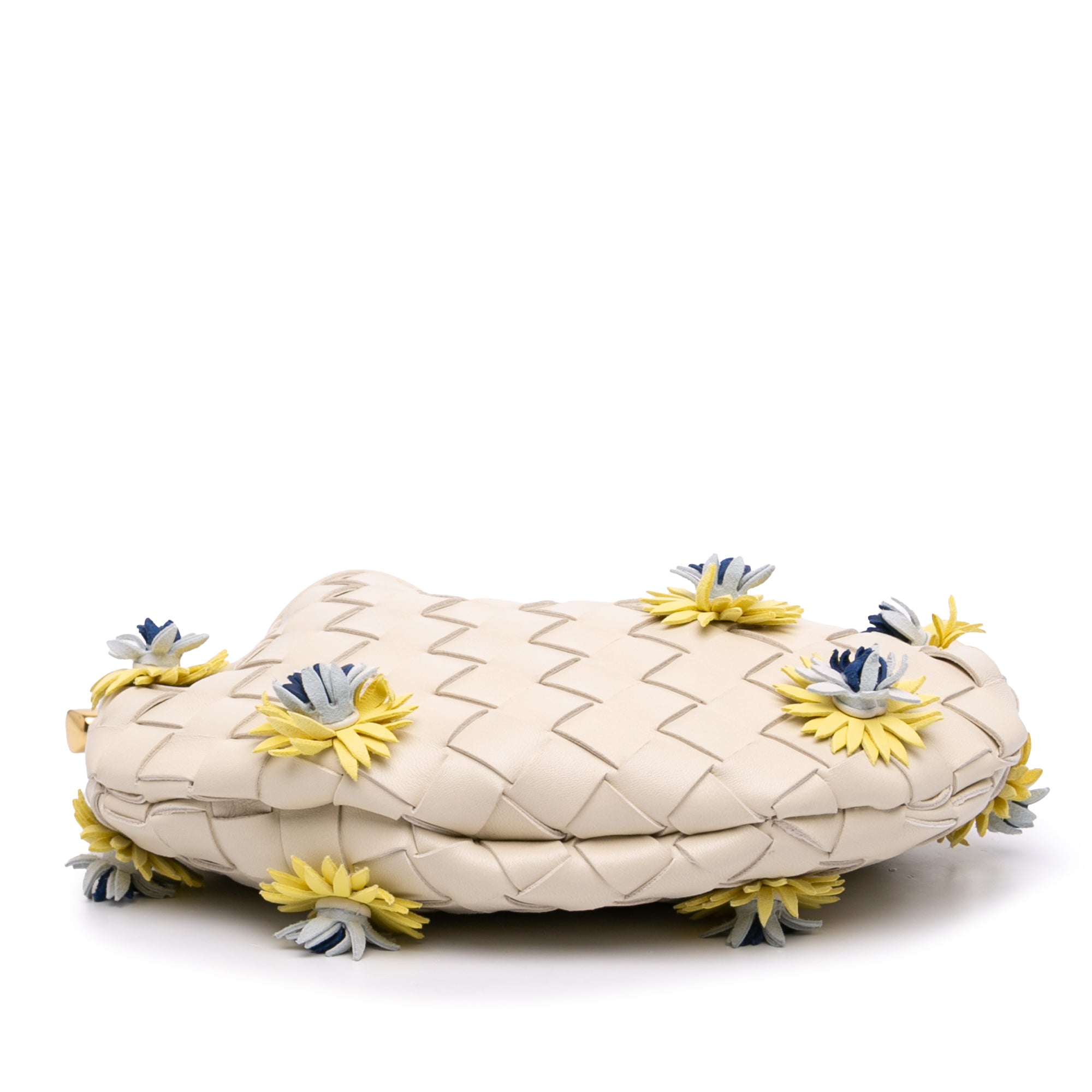 Bottega Veneta Baby Lambskin Intrecciato Floral Sardine - image 3