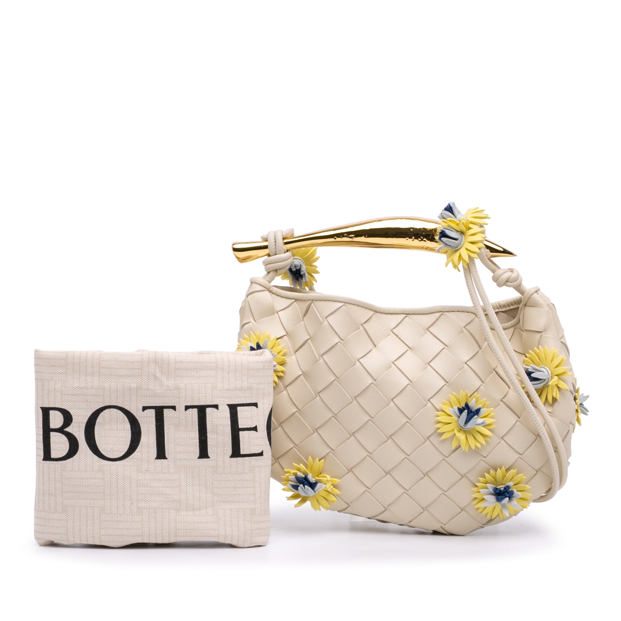 Bottega Veneta Baby Lambskin Intrecciato Floral Sardine - image 7