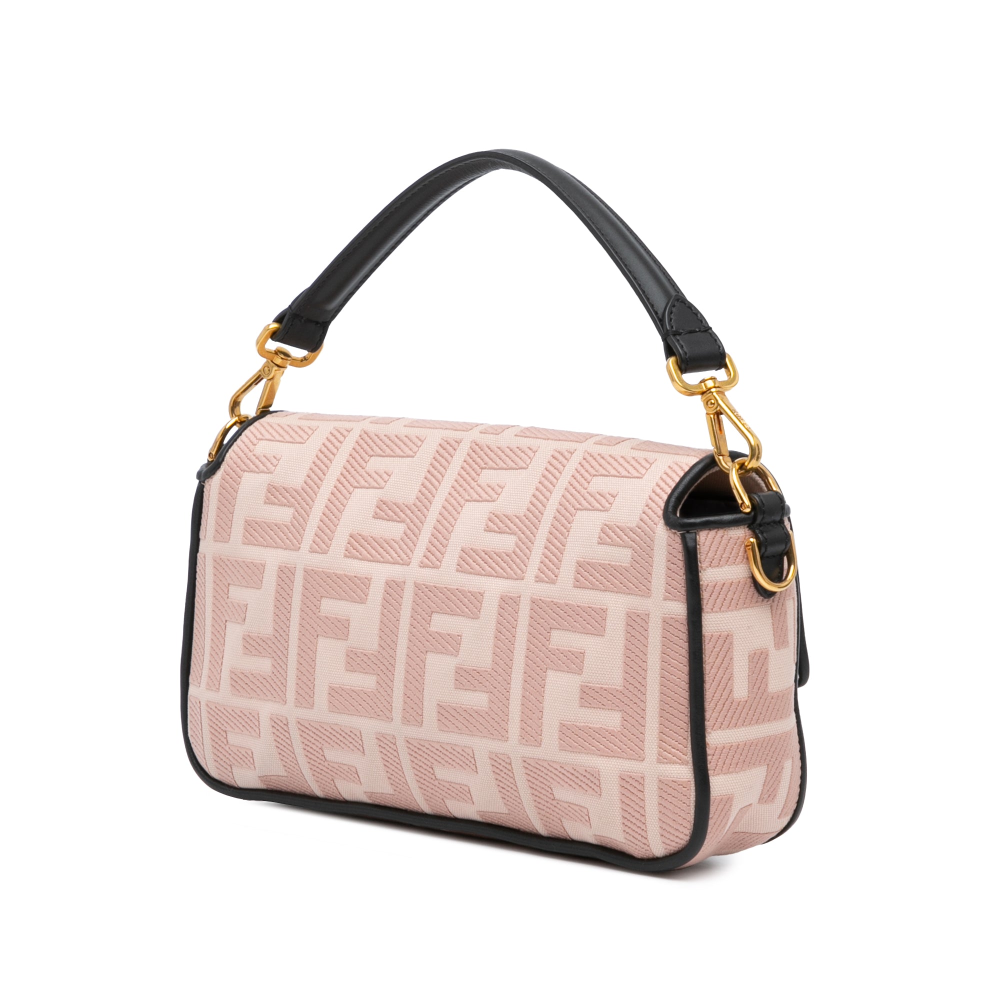 Fendi Zucca Embroidered Canvas Baguette Satchel - image 2