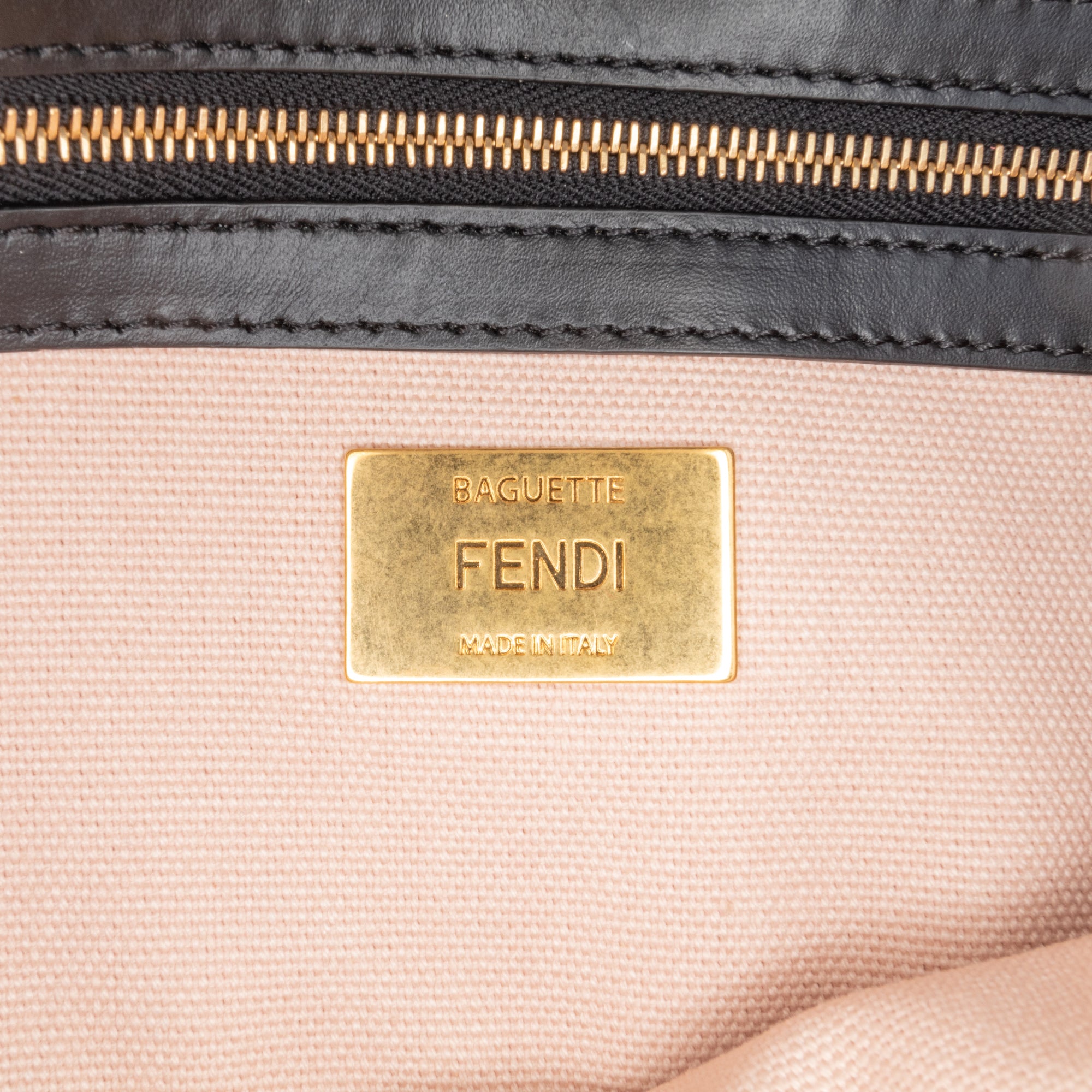 Fendi Zucca Embroidered Canvas Baguette Satchel - image 5