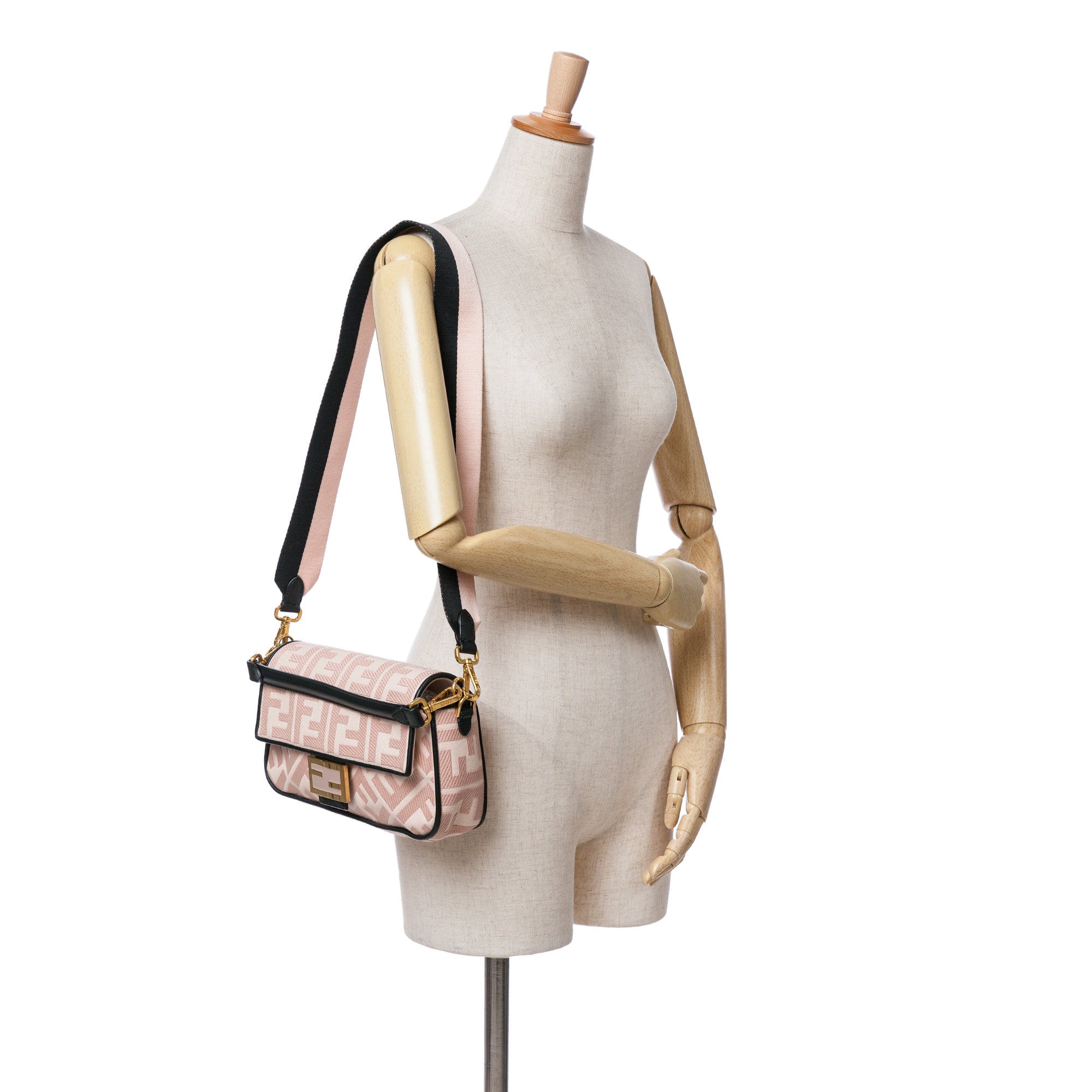 Fendi Zucca Embroidered Canvas Baguette Satchel - image 7