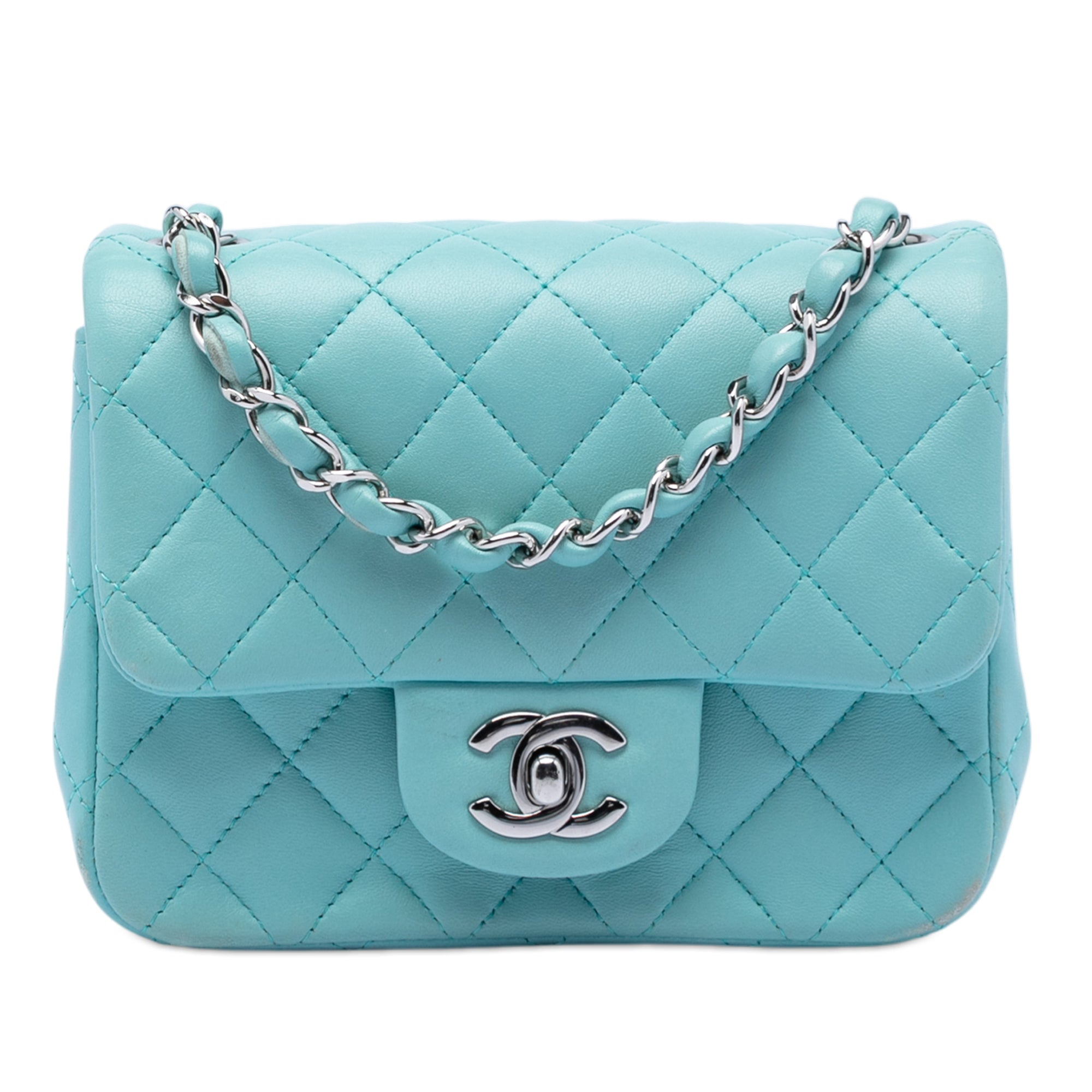 Chanel Mini Square Classic Lambskin Single Flap - image 1