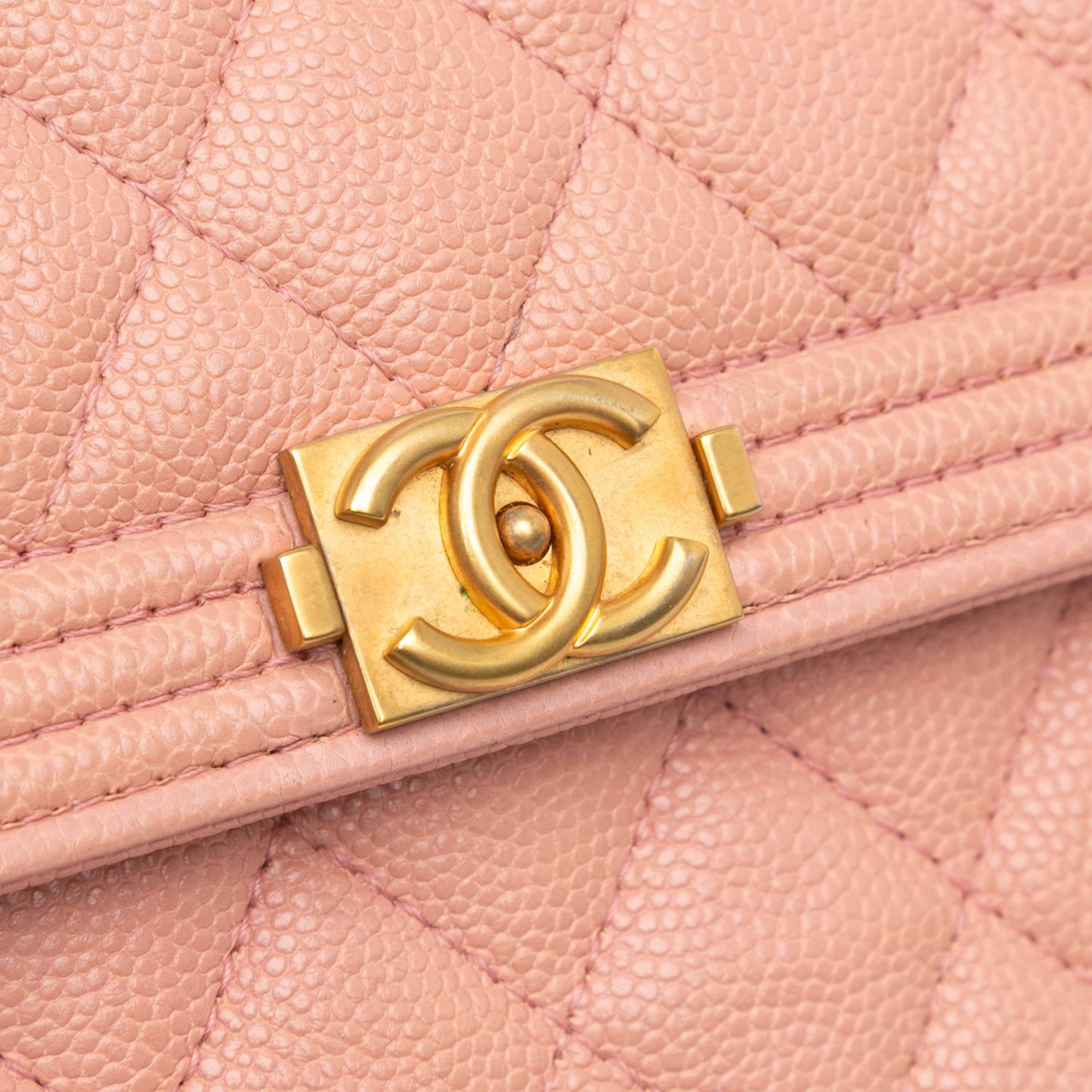 Chanel Quilted Caviar Square Boy Wallet On Chain - image 7