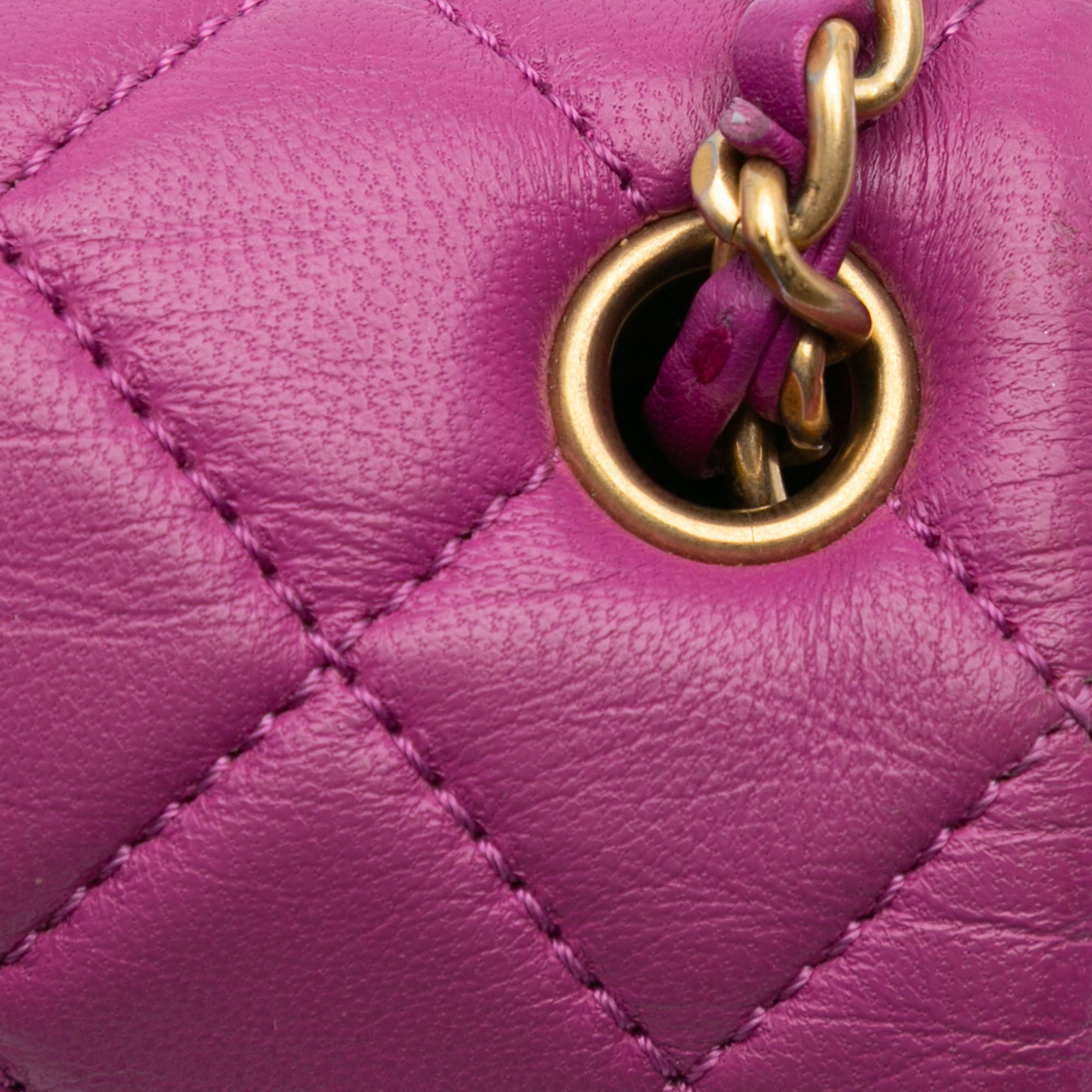 Chanel Mini Rectangular Classic Lambskin Pearl Crush Single Flap - image 10