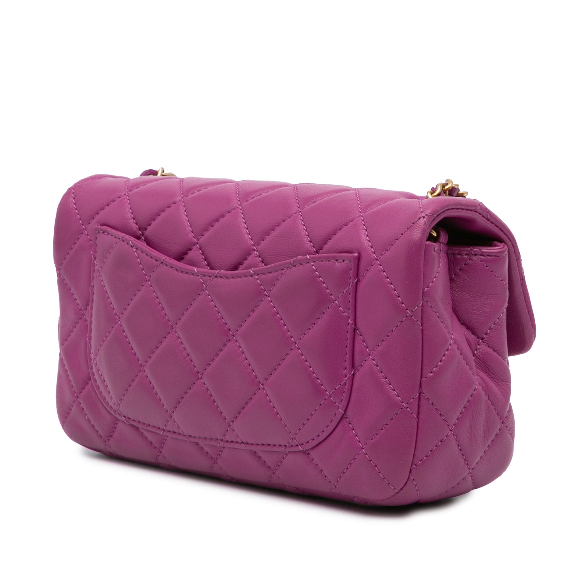 Chanel Mini Rectangular Classic Lambskin Pearl Crush Single Flap - image 2