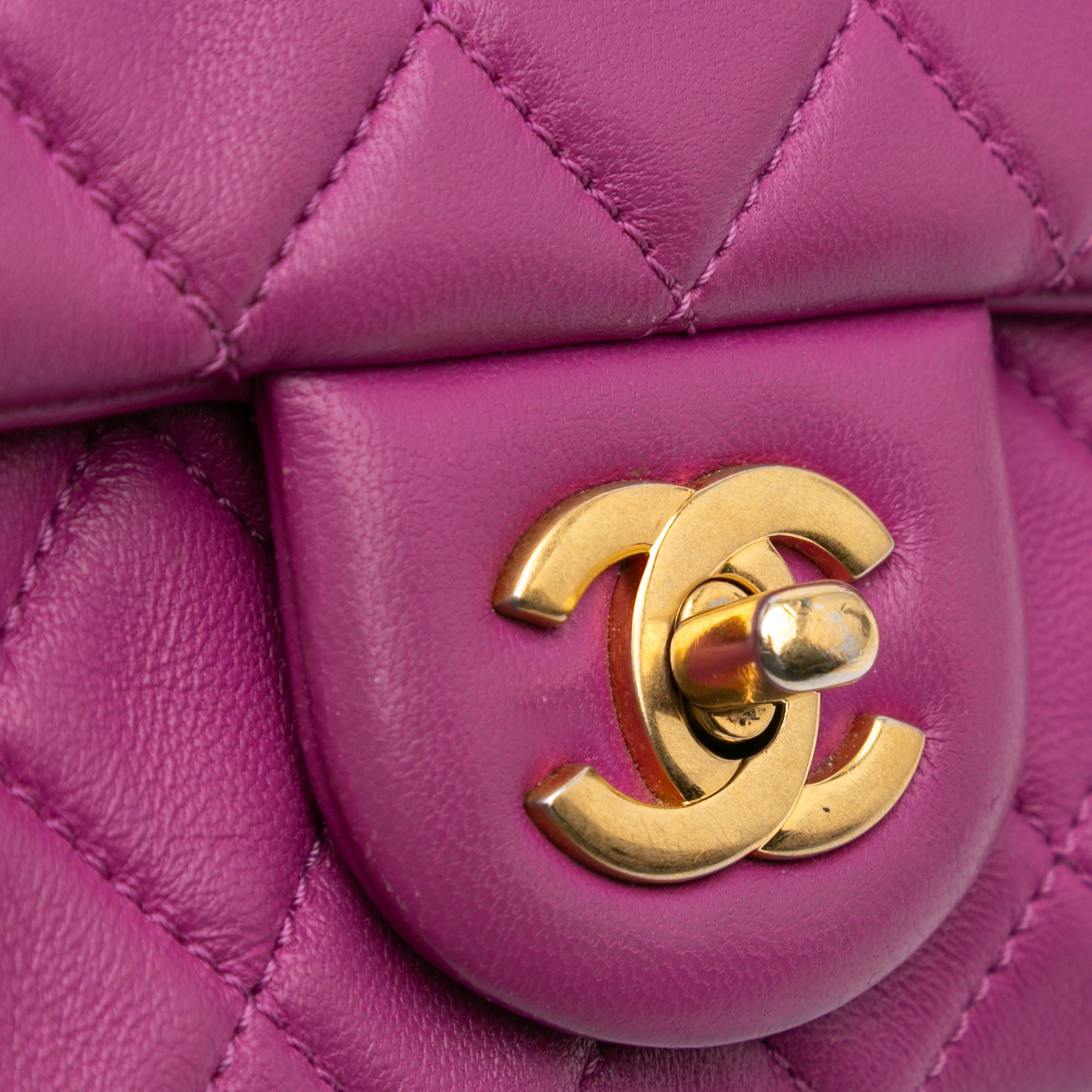 Chanel Mini Rectangular Classic Lambskin Pearl Crush Single Flap - image 7