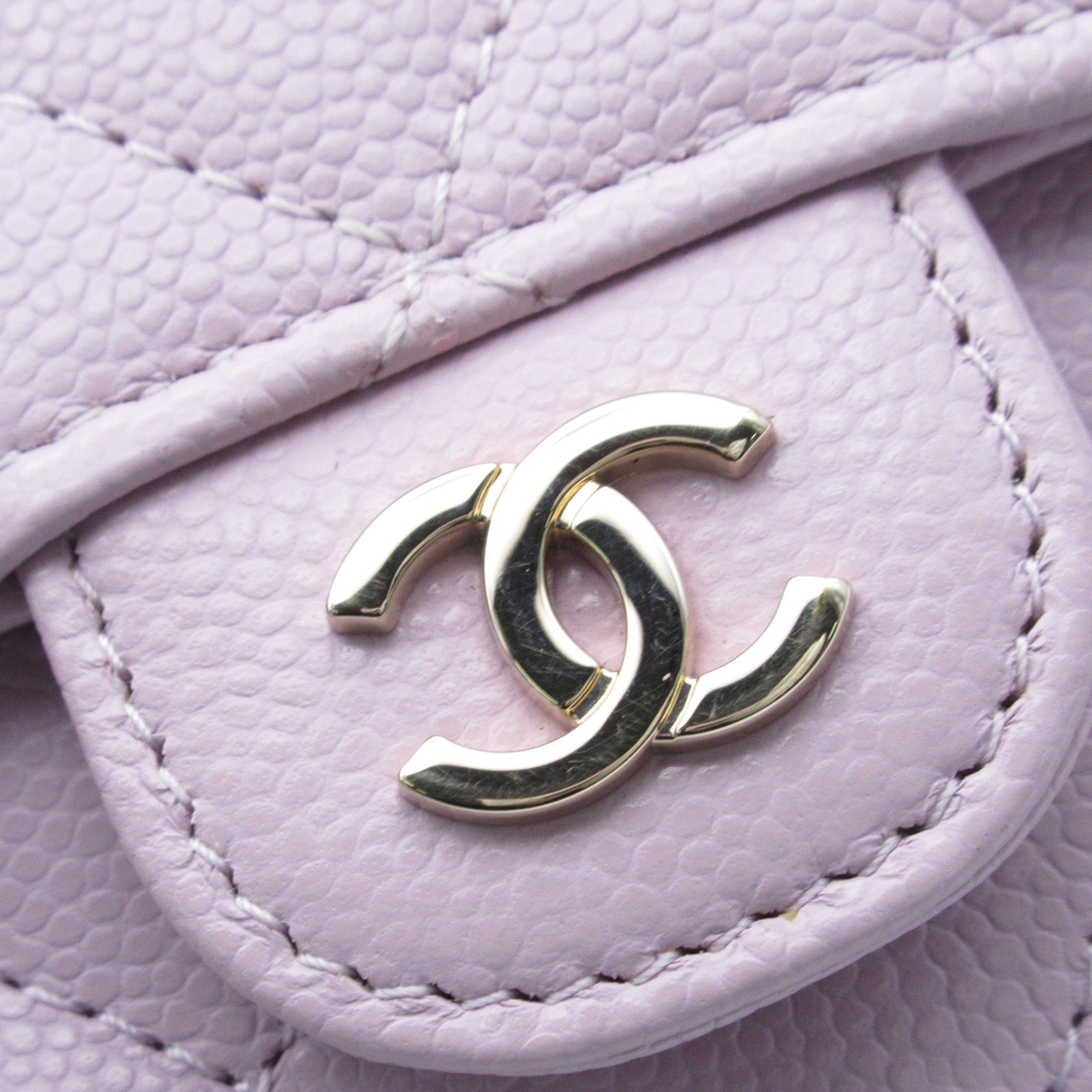 Chanel CC Quilted Caviar Flap Card Holder on Chain - image 11