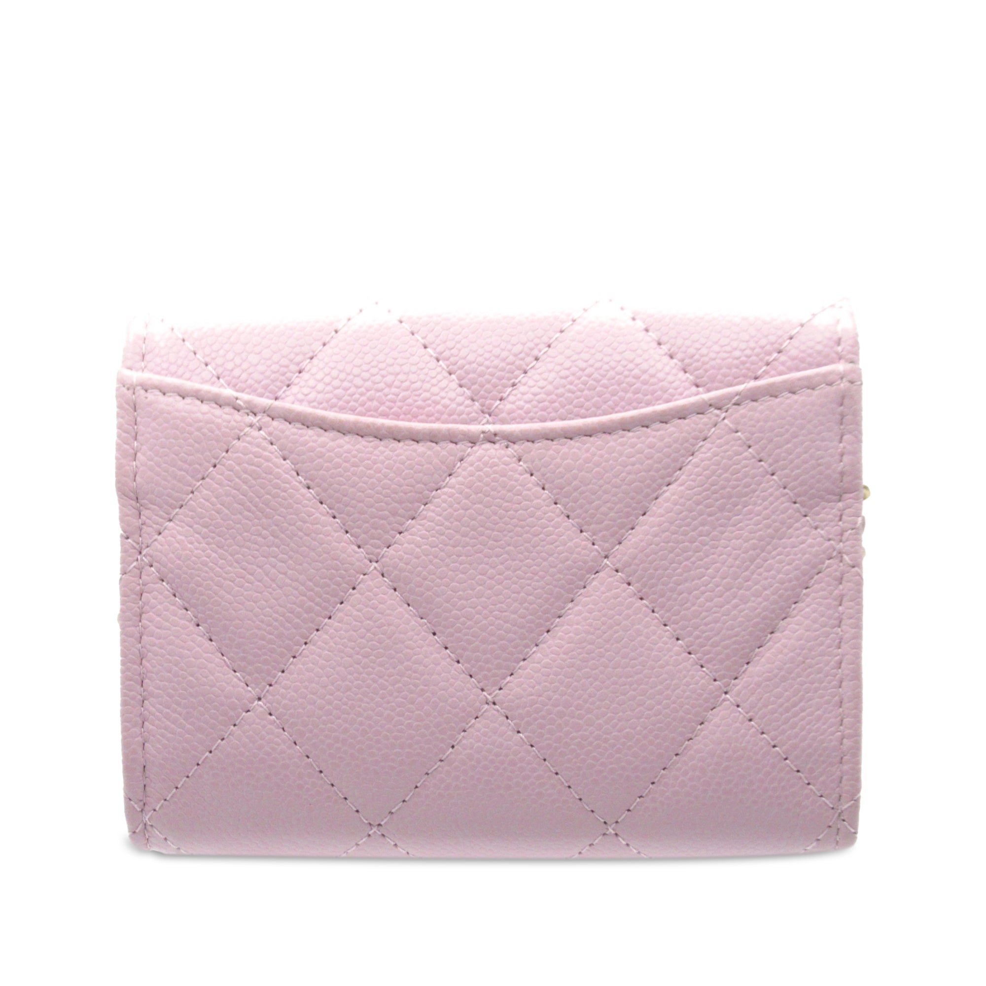Chanel CC Quilted Caviar Flap Card Holder on Chain - image 2
