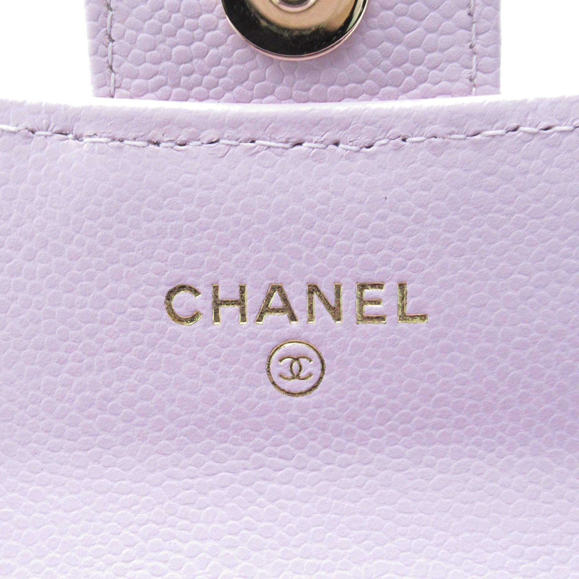 Chanel CC Quilted Caviar Flap Card Holder on Chain - image 4