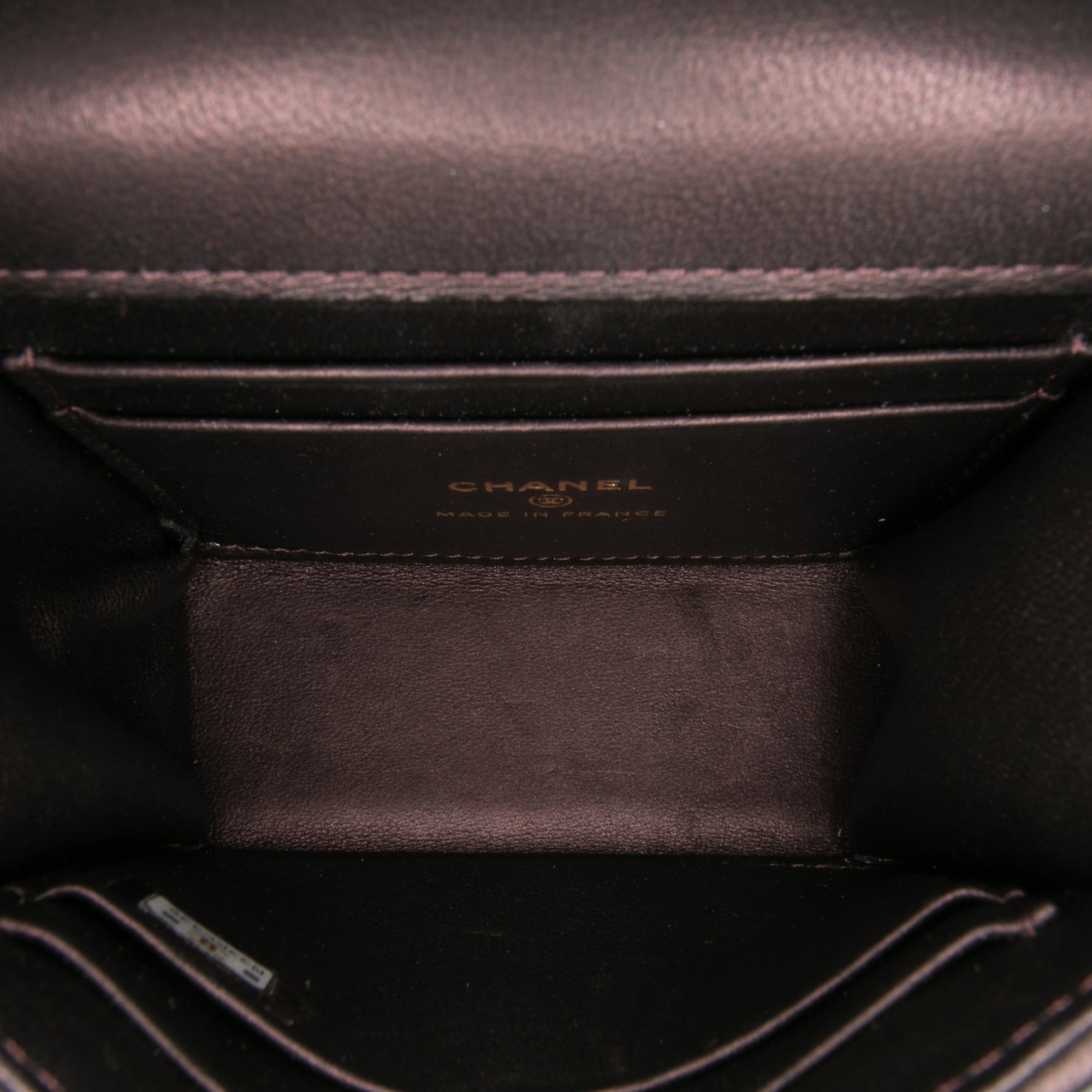 Chanel CC Quilted Iridescent Lambskin Top Handle Flap Clutch With Chain - image 4