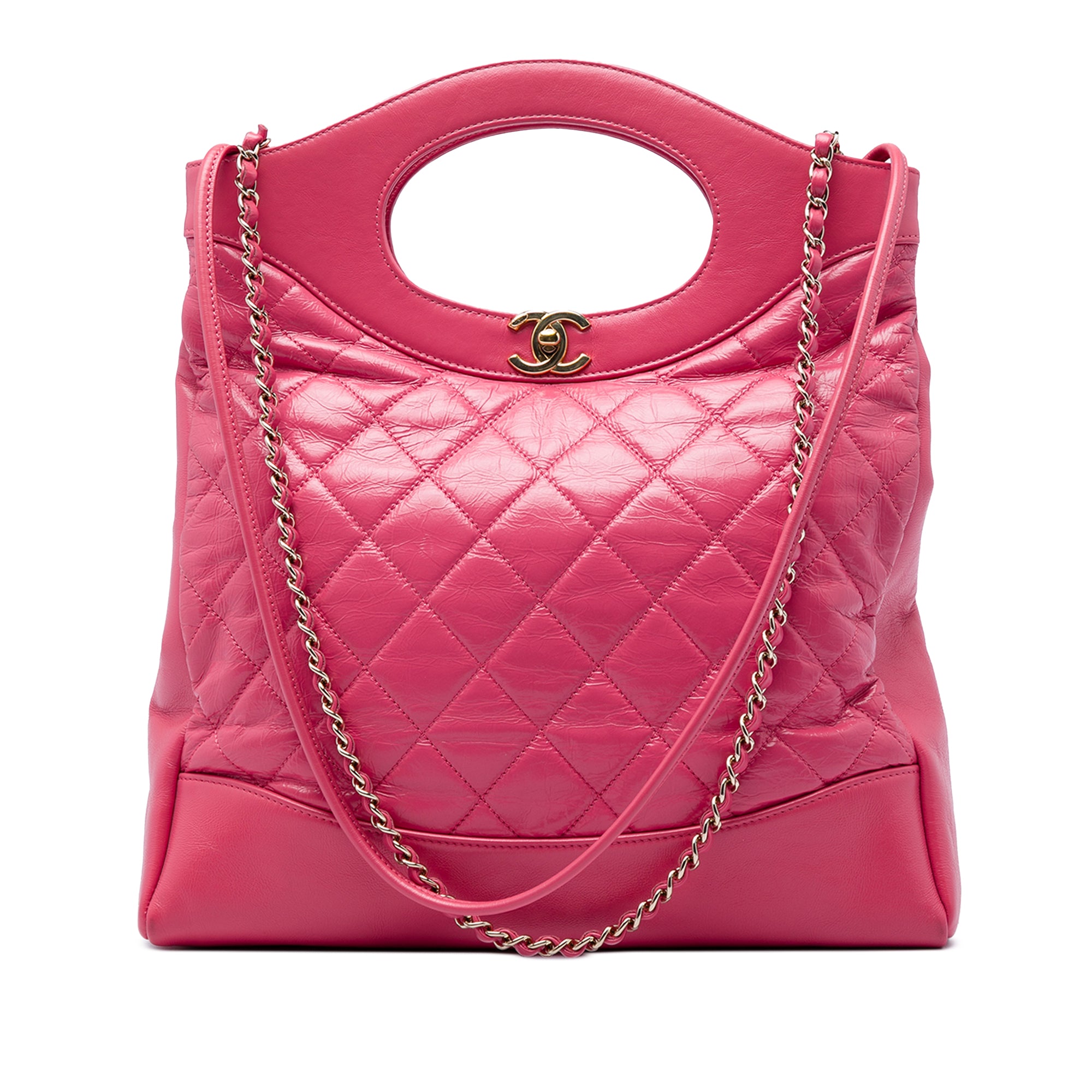 Chanel Small Quilted Shiny Aged Calfskin 31 Shopping Bag - image 1