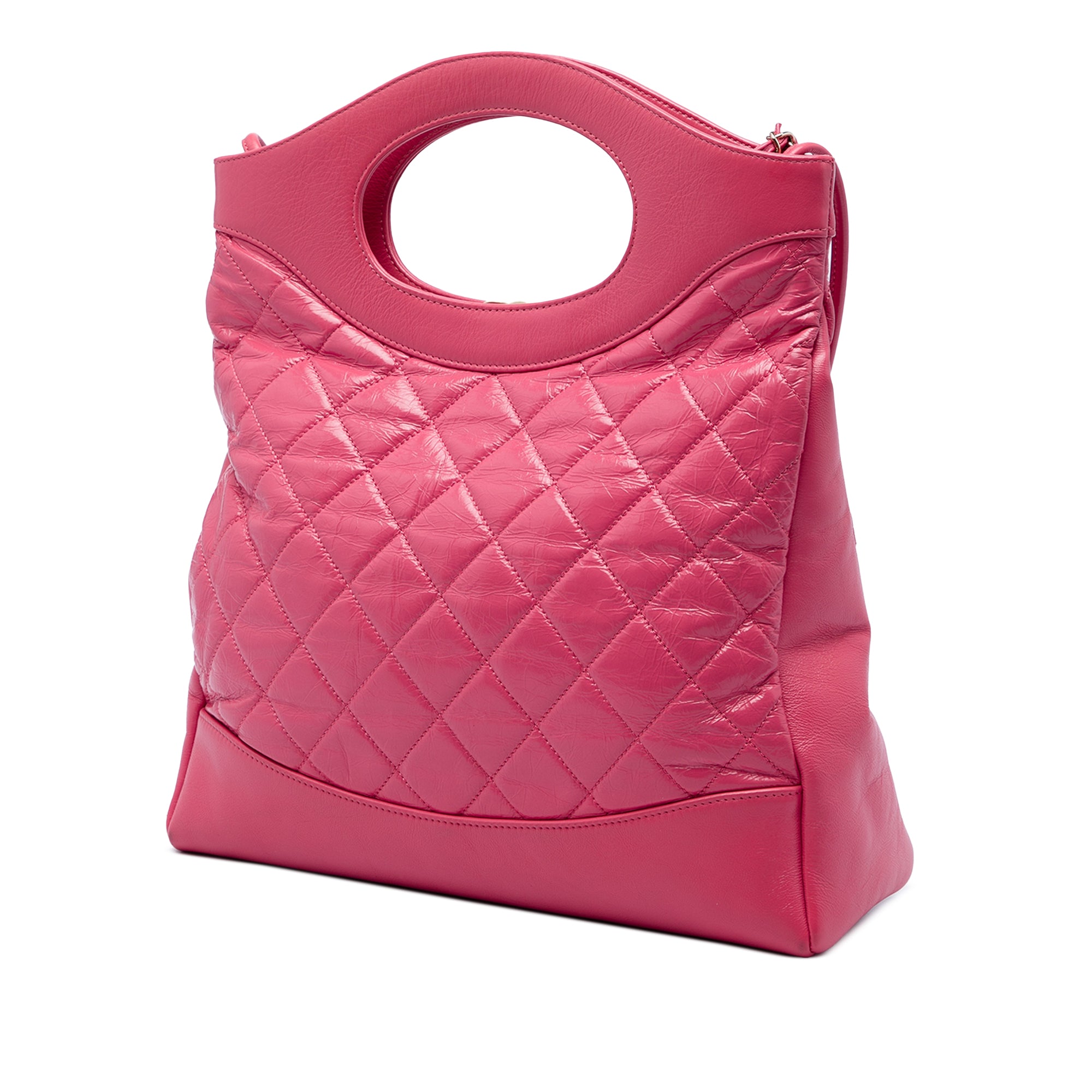Chanel Small Quilted Shiny Aged Calfskin 31 Shopping Bag - image 2