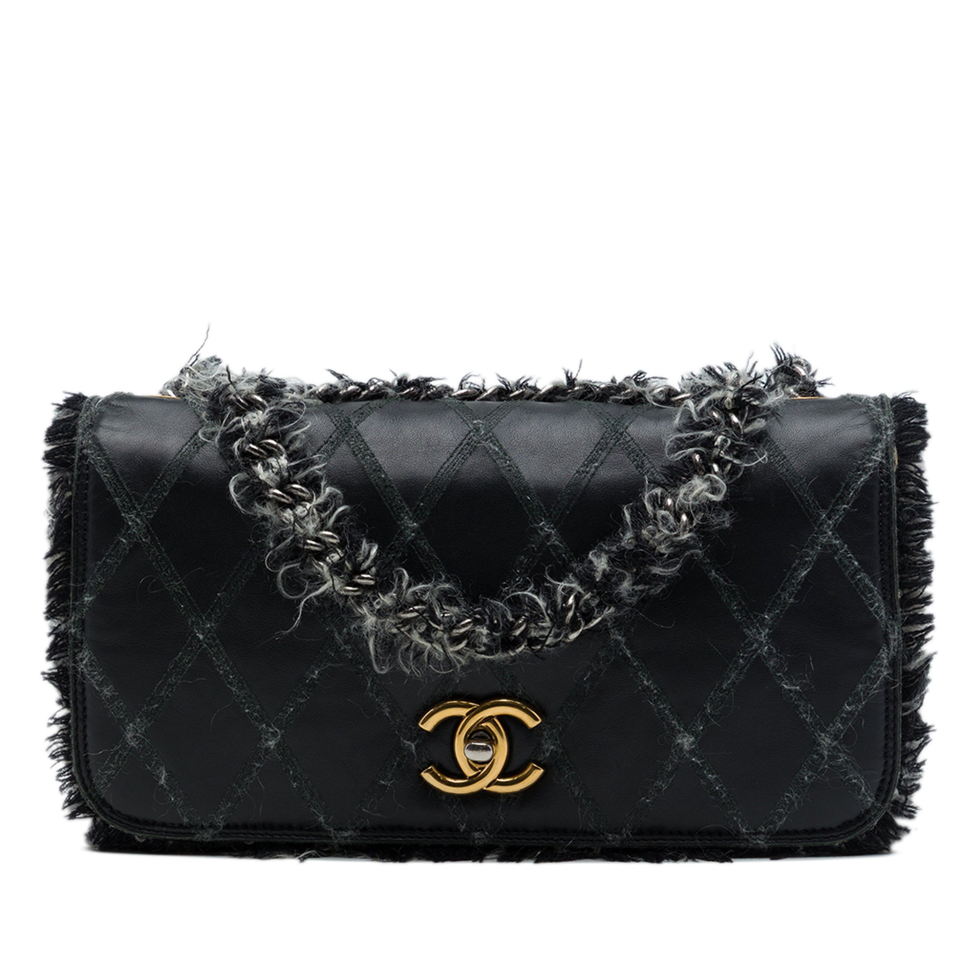 Chanel CC Quilted Lambskin Tweedy Flap - image 1