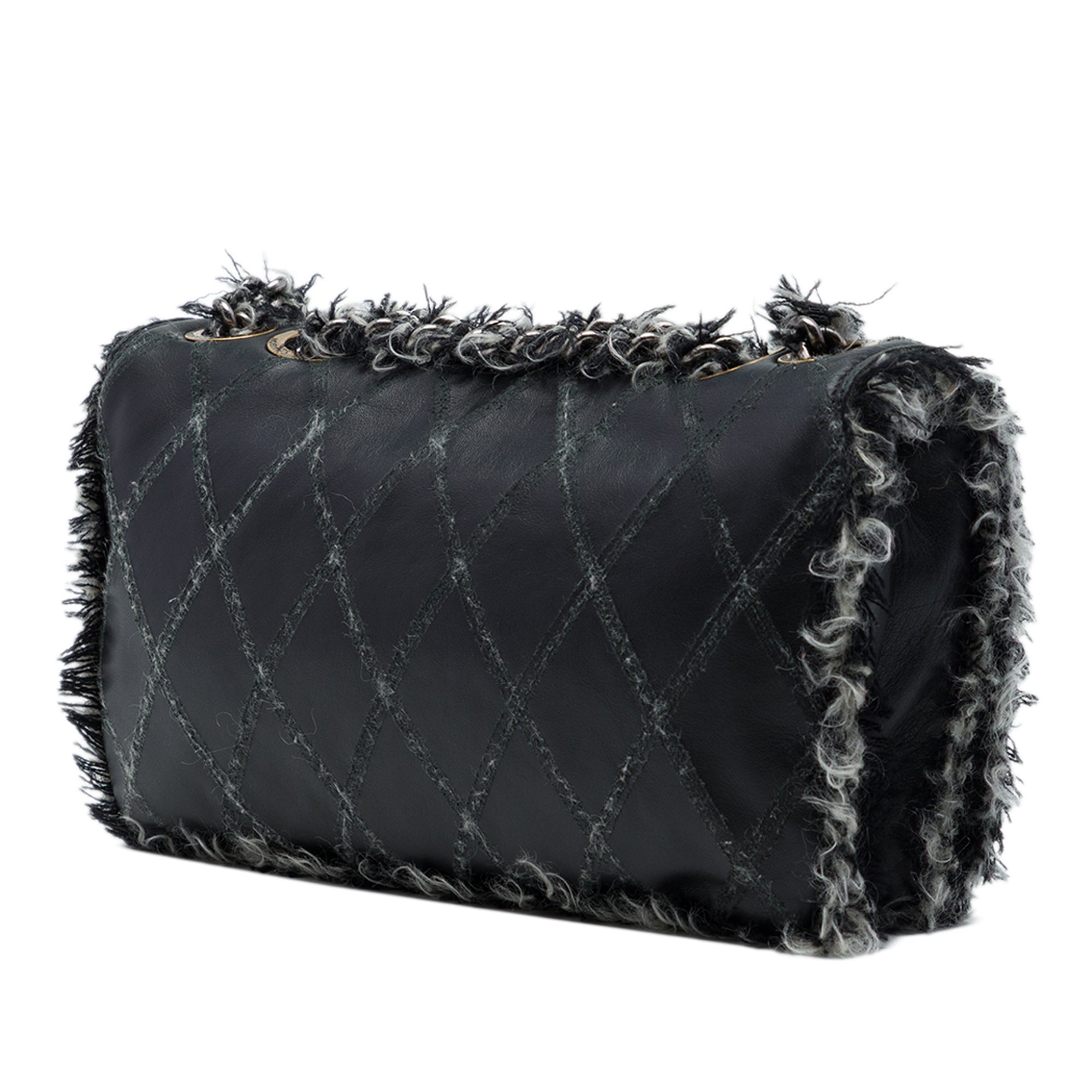 Chanel CC Quilted Lambskin Tweedy Flap - image 2
