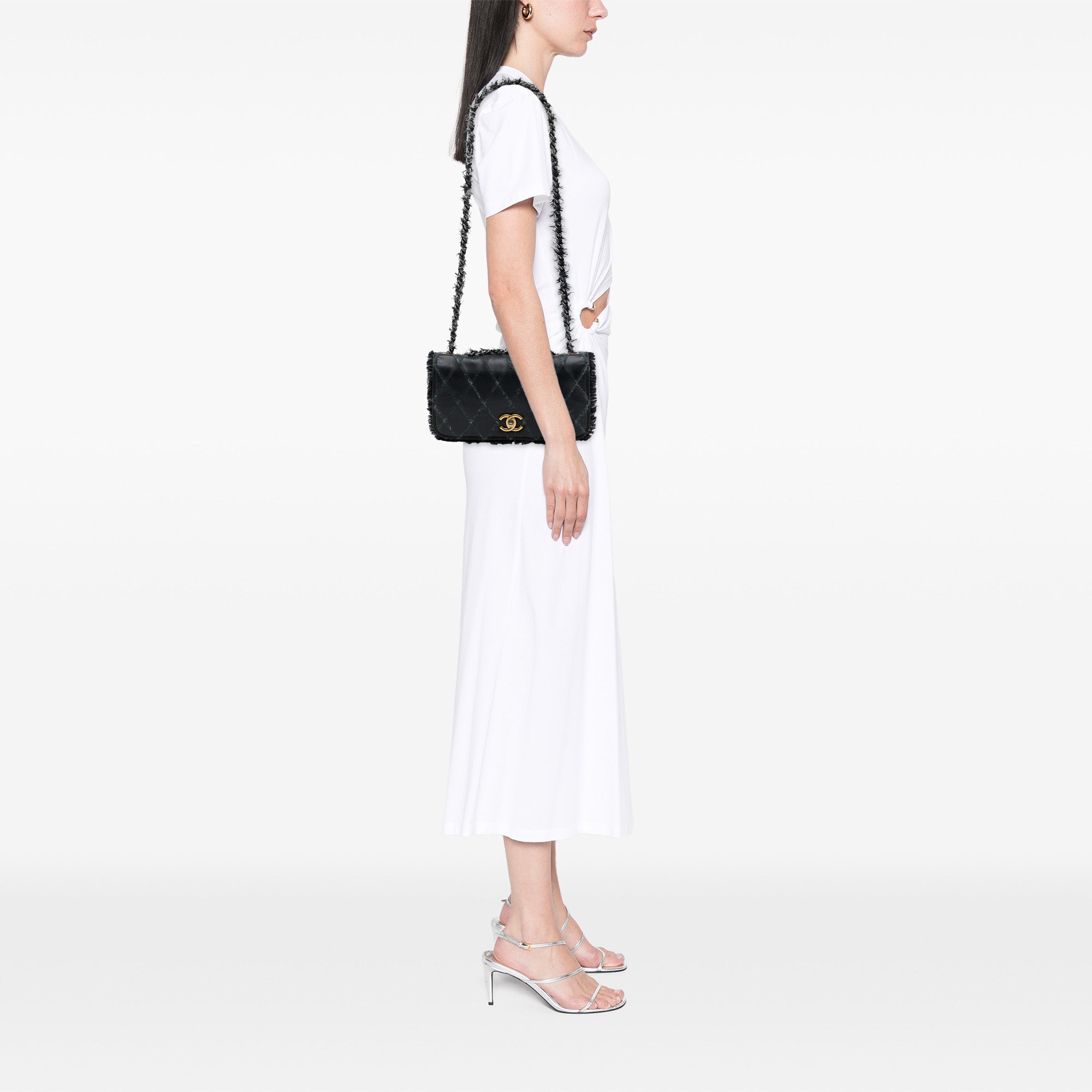 Chanel CC Quilted Lambskin Tweedy Flap - image 6