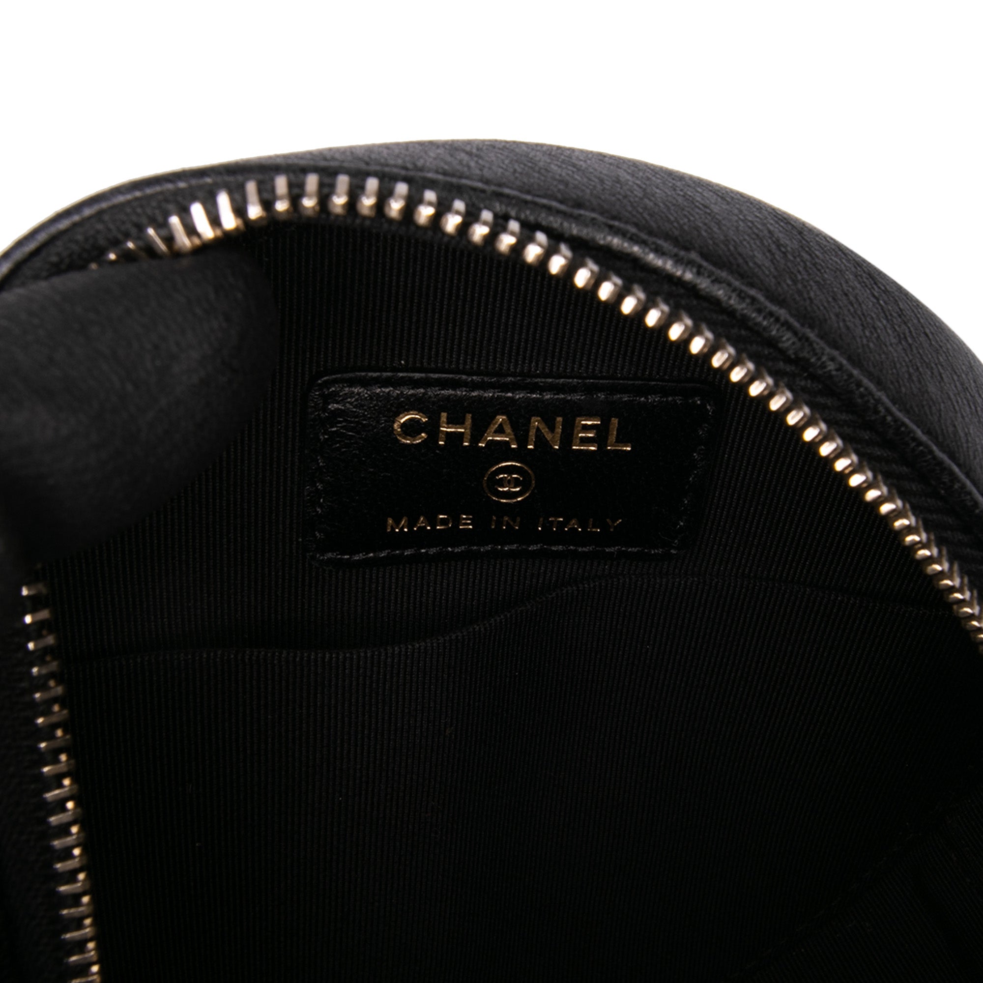 Chanel Quilted Lambskin Egyptian Amulet Charms Round Clutch with Chain - image 5