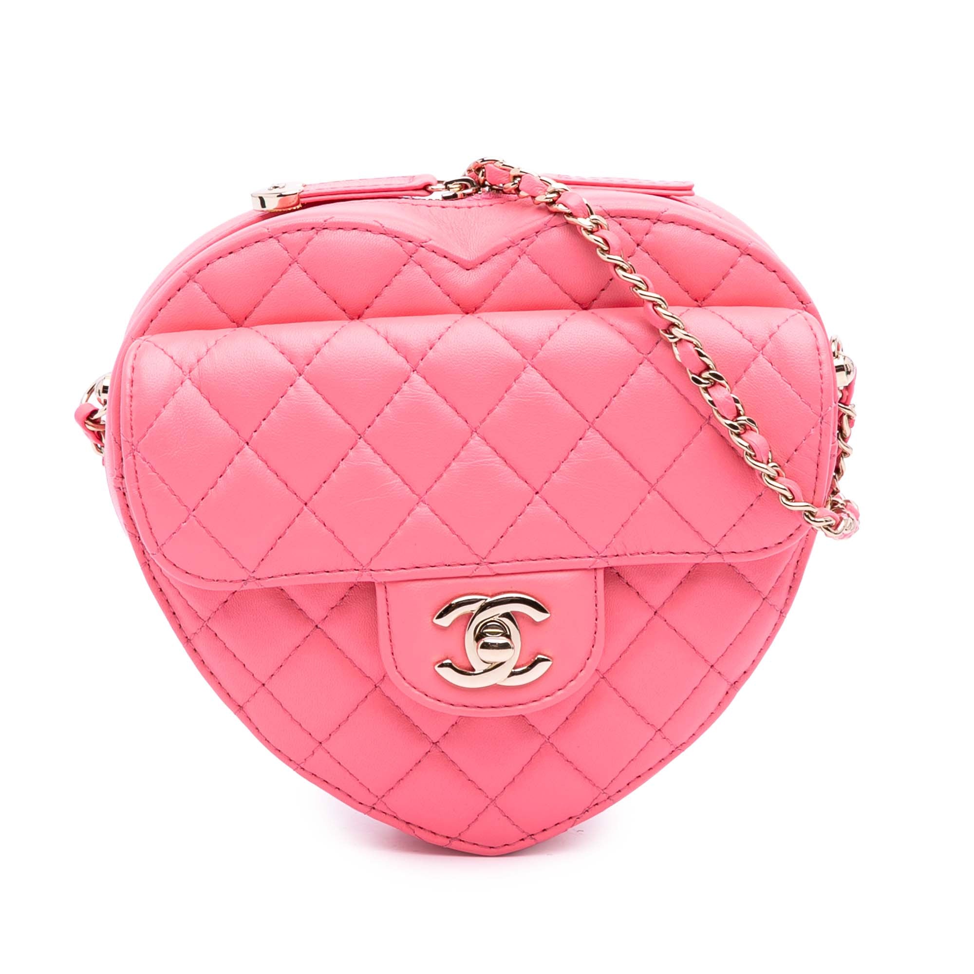 Chanel Lambskin CC in Love Heart Crossbody - image 1