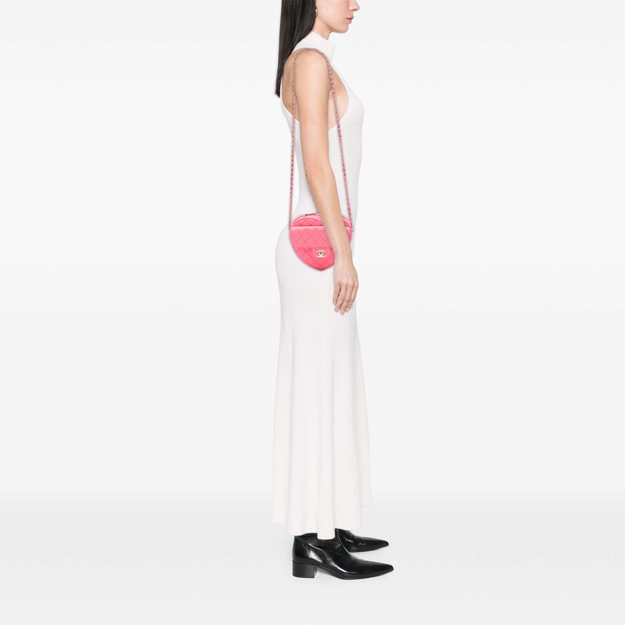 Chanel Lambskin CC in Love Heart Crossbody - image 10