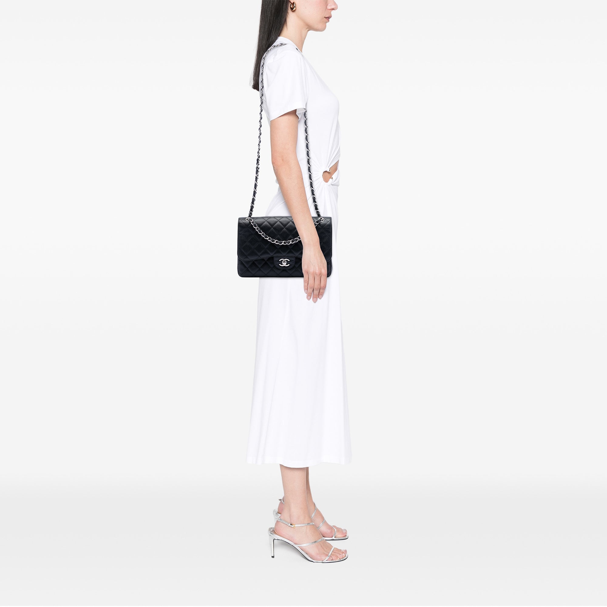Chanel Jumbo Classic Caviar Double Flap - image 7
