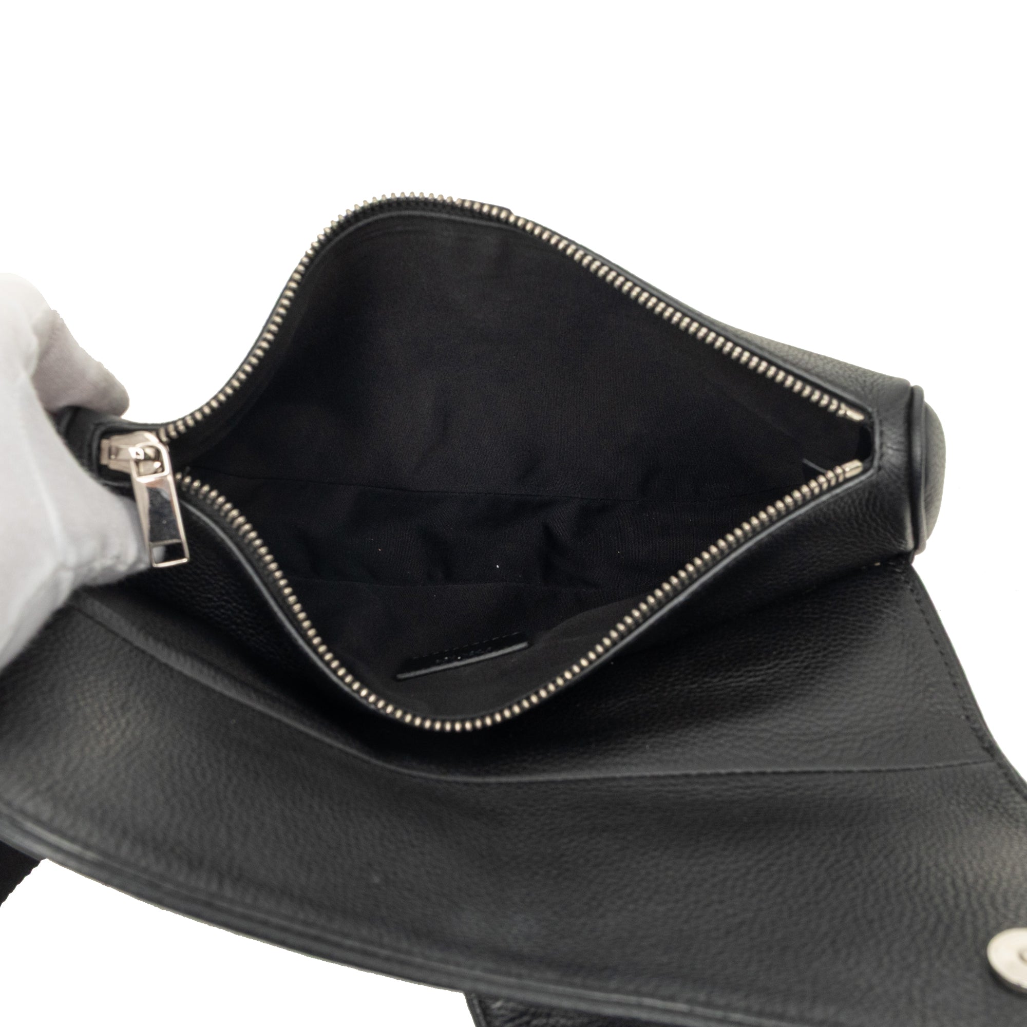 Dior Grained Calfskin Saddle Bag - image 4