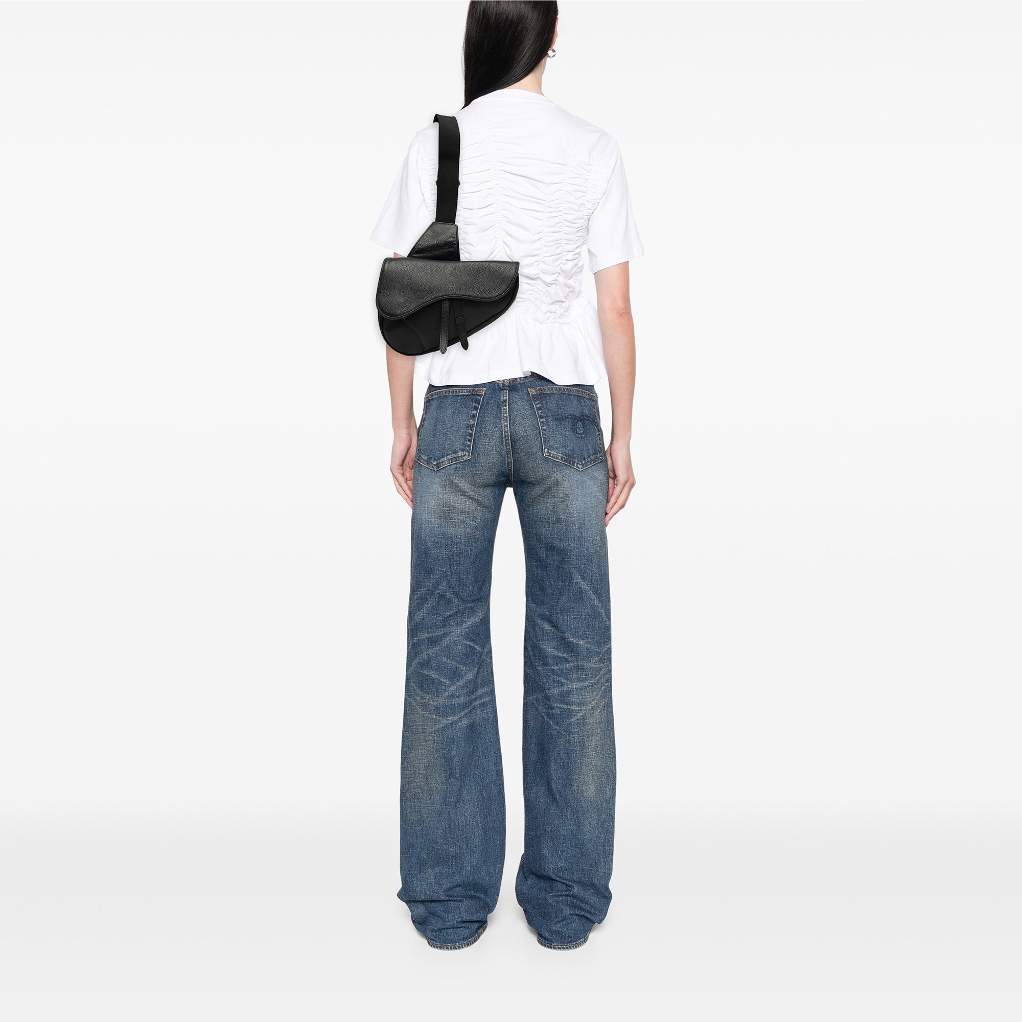 Dior Grained Calfskin Saddle Bag - image 6