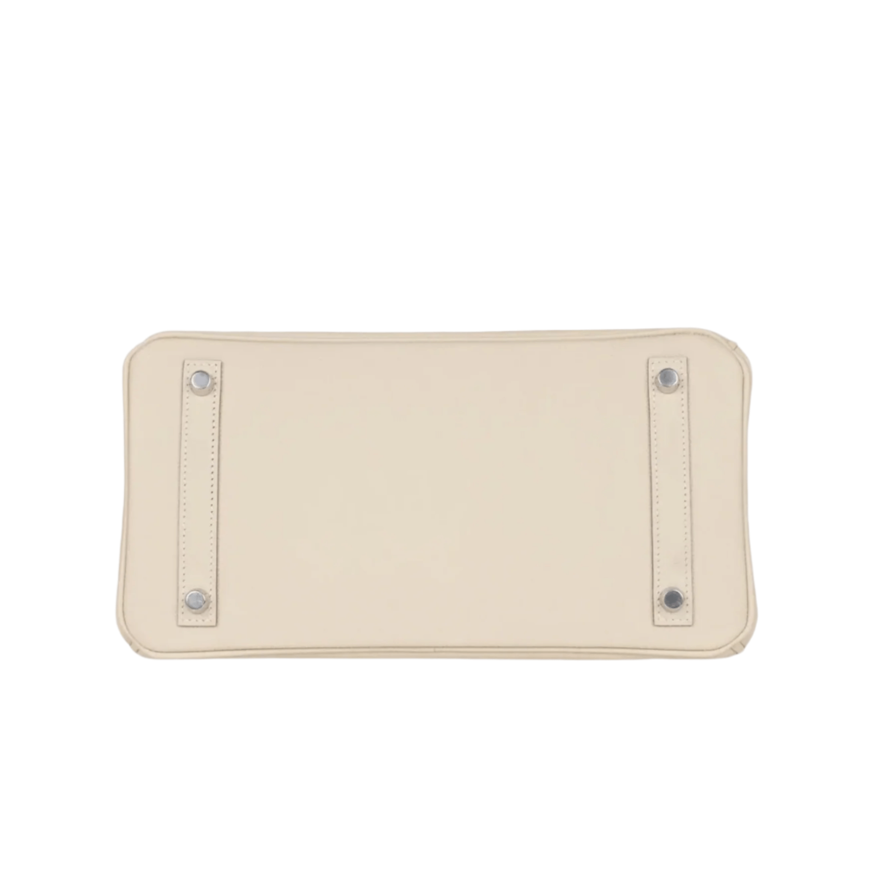 Hermès Birkin 30 in Craie Epsom leather with palladium hardware, featuring double rolled handles, tonal stitching, and classic flap closure