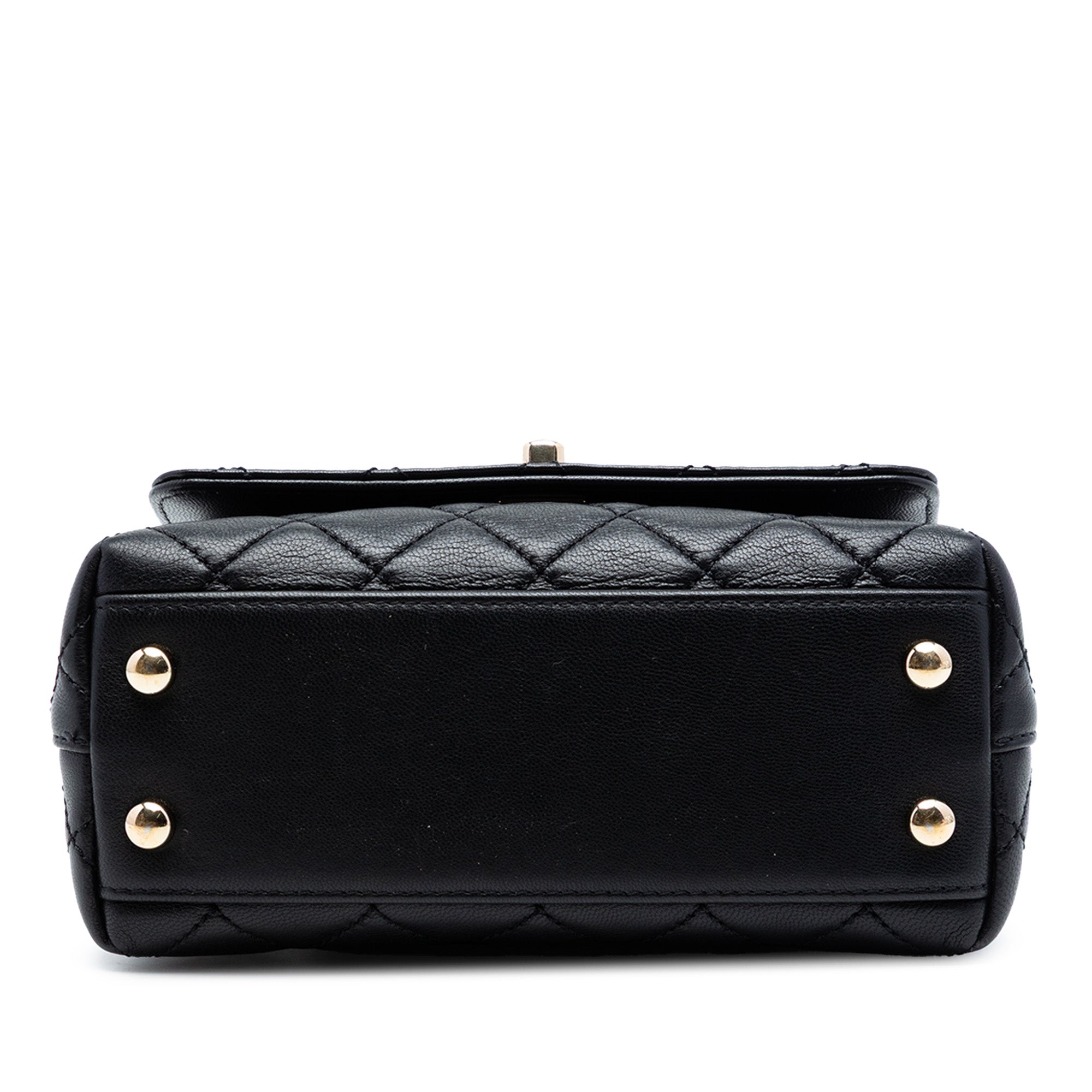 Chanel Extra Mini Quilted Lambskin Rainbow Coco Top Handle Bag - image 3