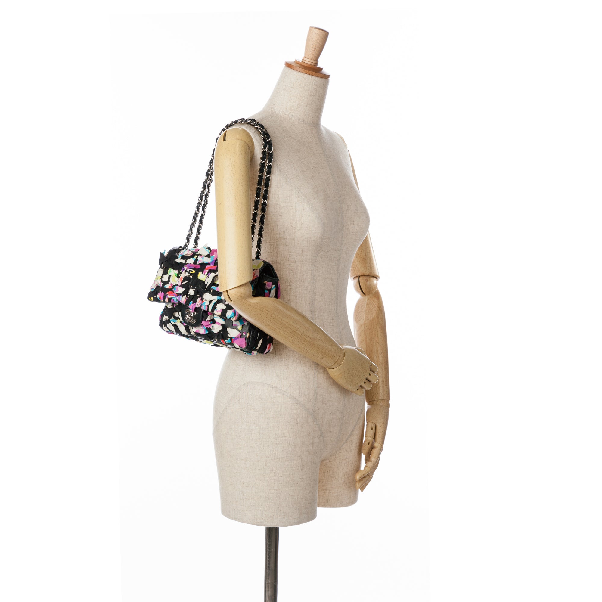 Chanel Medium Classic Lambskin and Silk Ribbon Single Flap - image 10