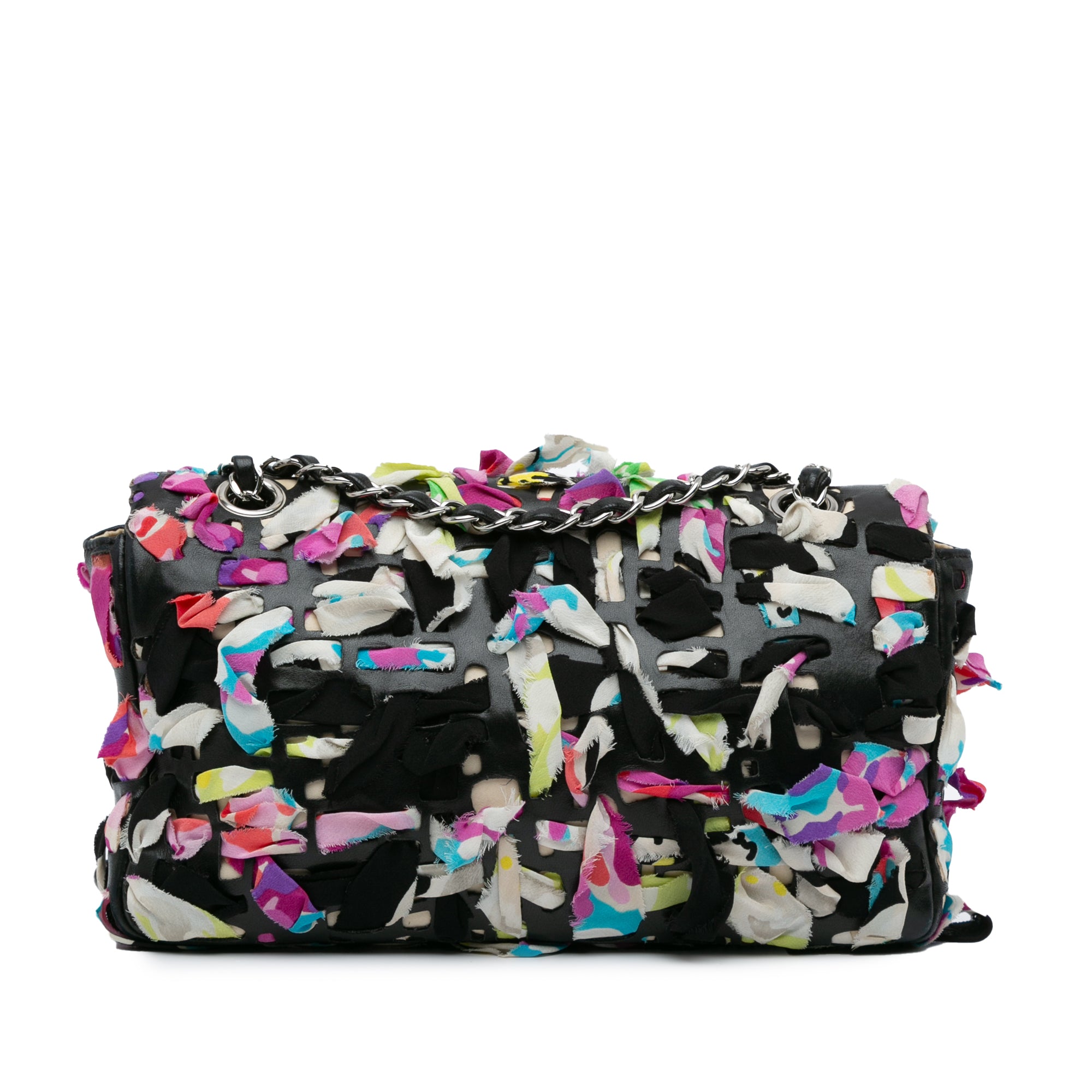 Chanel Medium Classic Lambskin and Silk Ribbon Single Flap - image 3