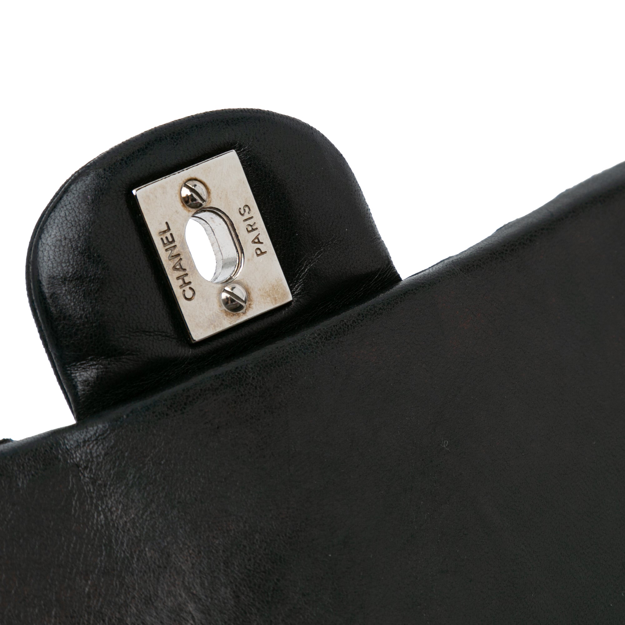 Chanel Medium Classic Lambskin and Silk Ribbon Single Flap - image 8