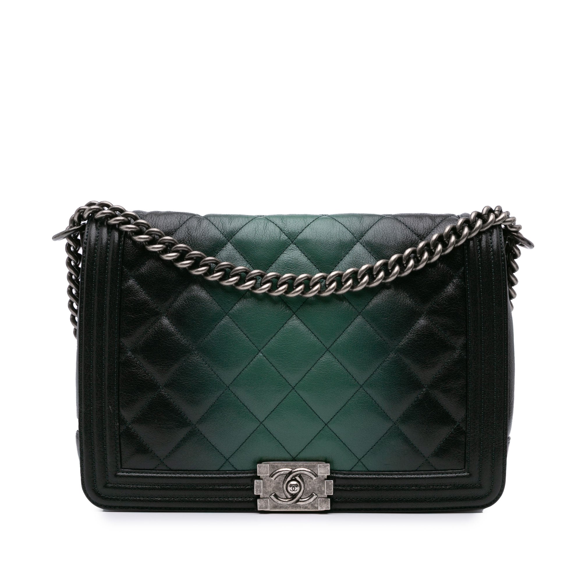 Chanel Large Quilted Calfskin Ombre Boy Flap - image 1