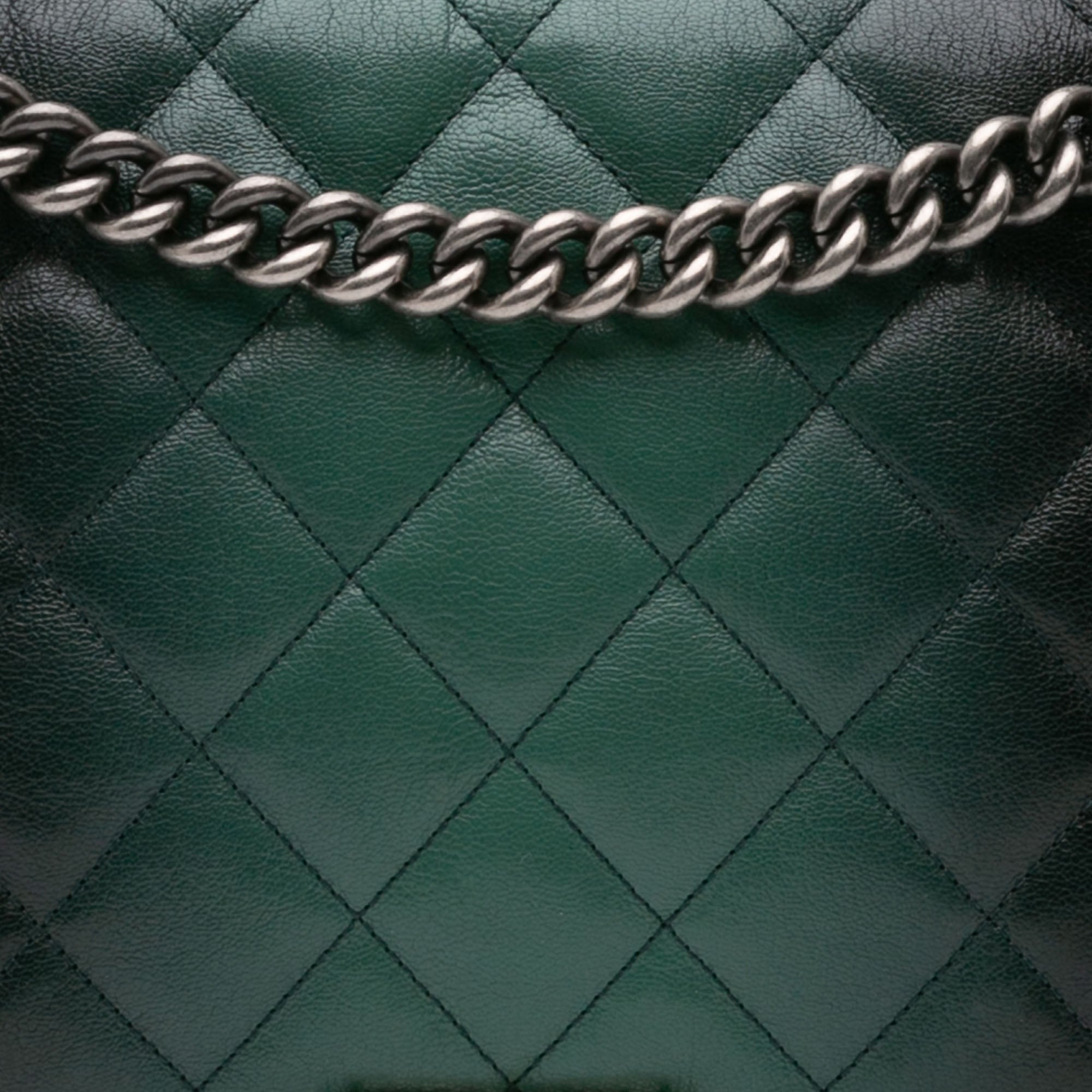 Chanel Large Quilted Calfskin Ombre Boy Flap - image 7