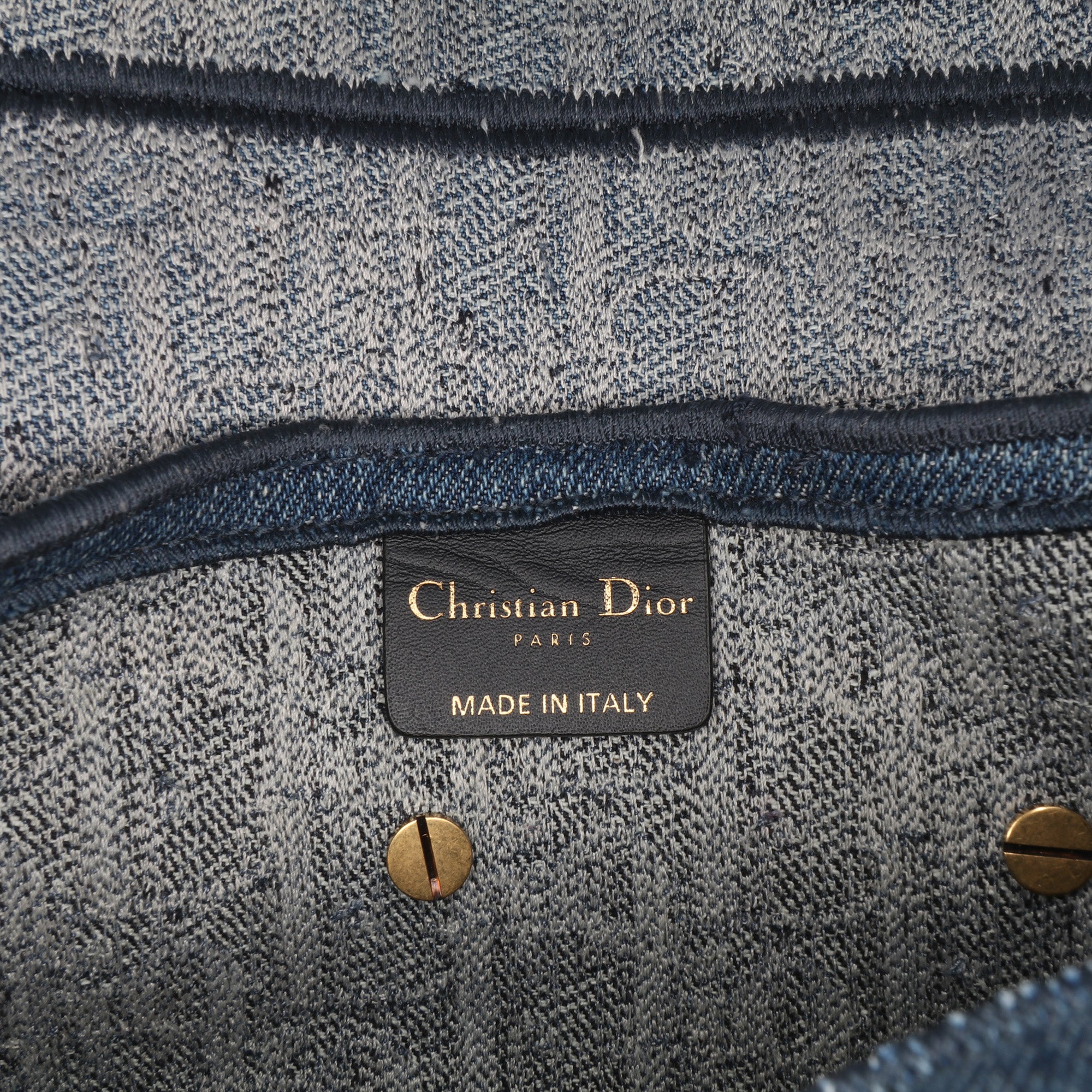 Dior Oblique Embroidered Denim Saddle Bag - image 5
