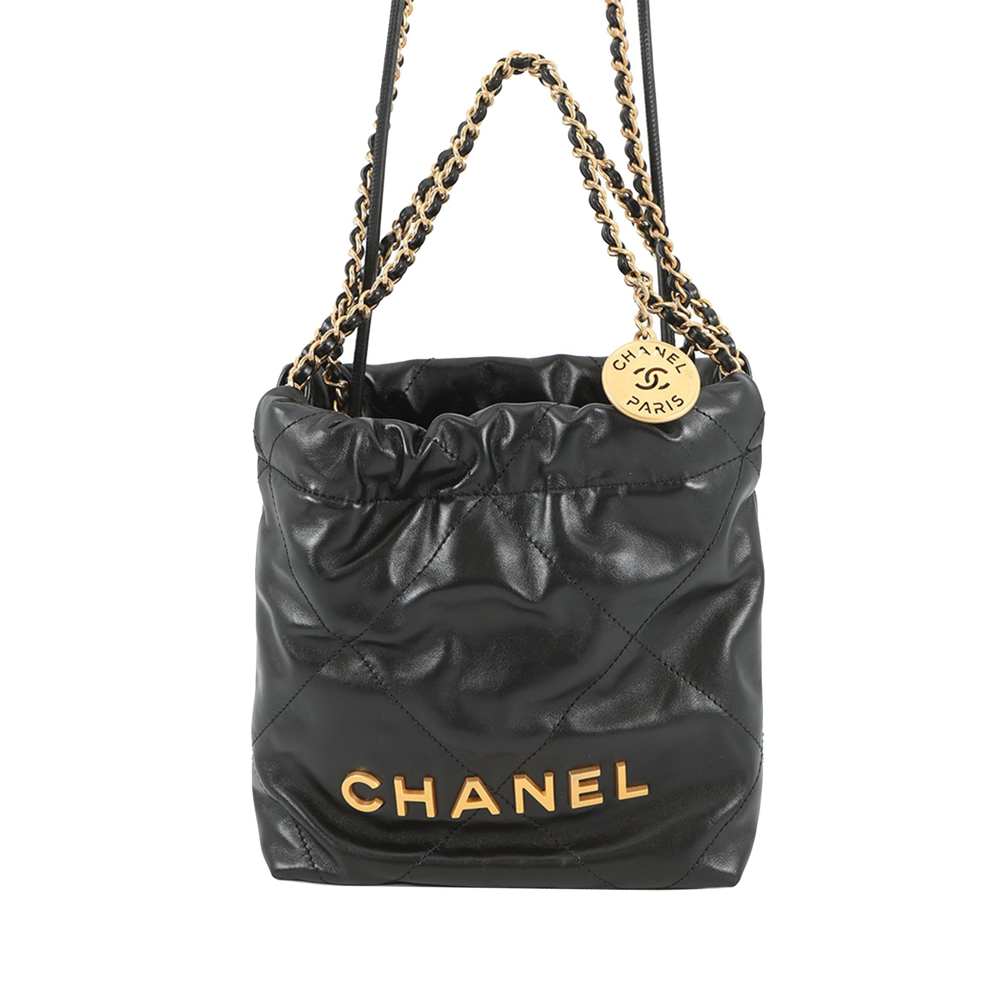 Chanel Mini Shiny Calfskin 22 Handbag - image 1